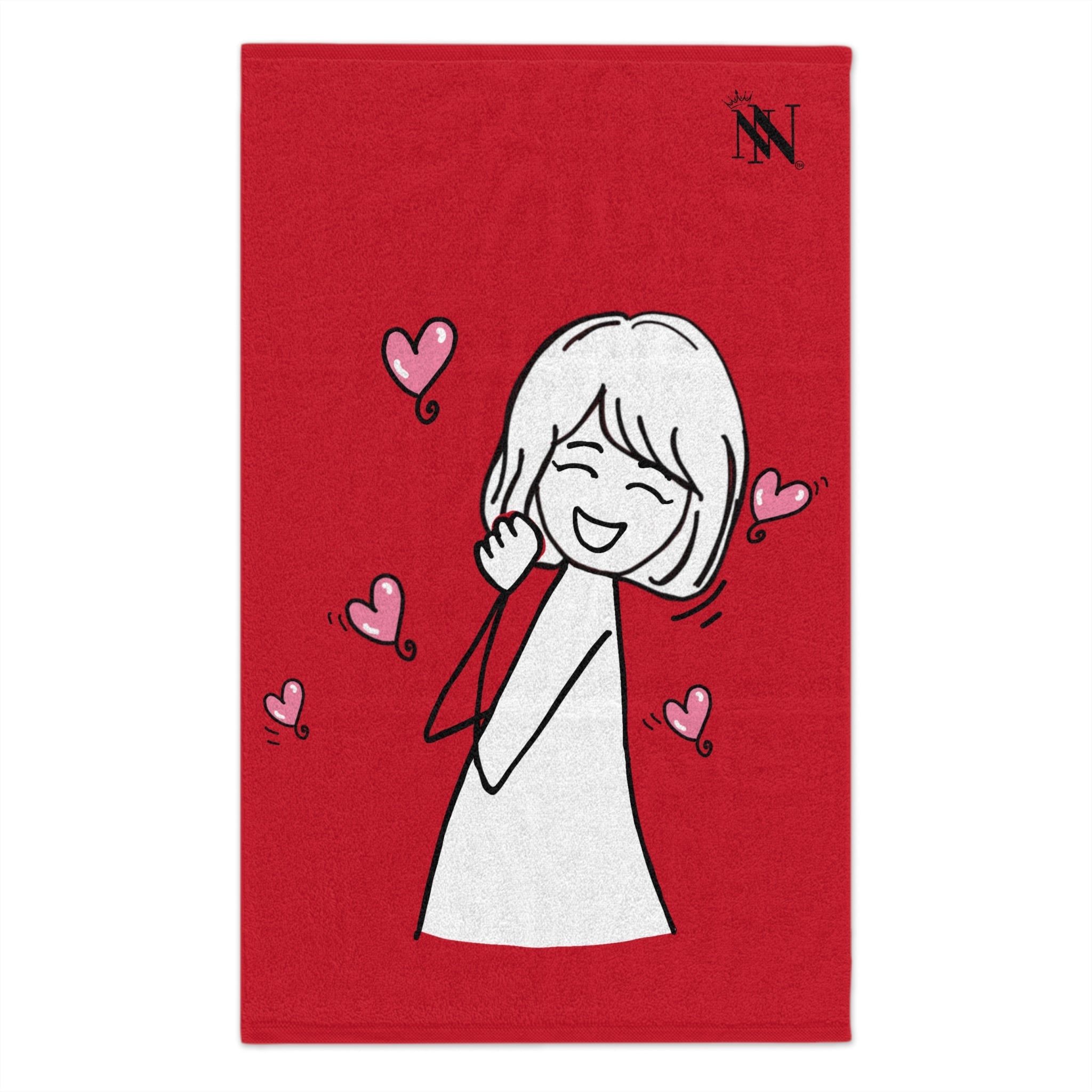 Happy Girl Red | Mix & Match Soft Fun-Flirty Lovers’ Towels
