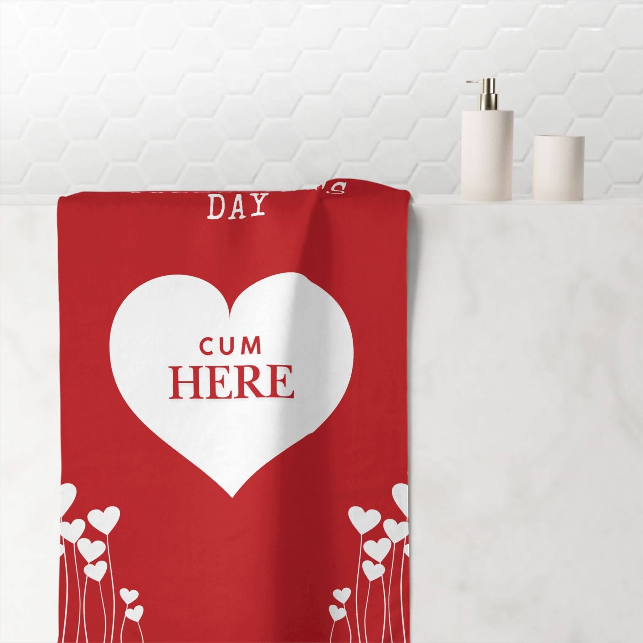 Happy Valentine’s Day Cum Here | Mix & Match Naughty XL Fun-Flirty Lovers’ Towels