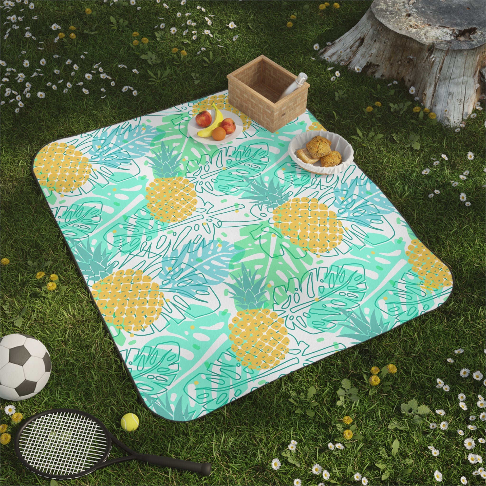Hawaiian Pineapple Shirt | Mix Match Fun-Flirty Lovers’ Water-Resistant Blankets