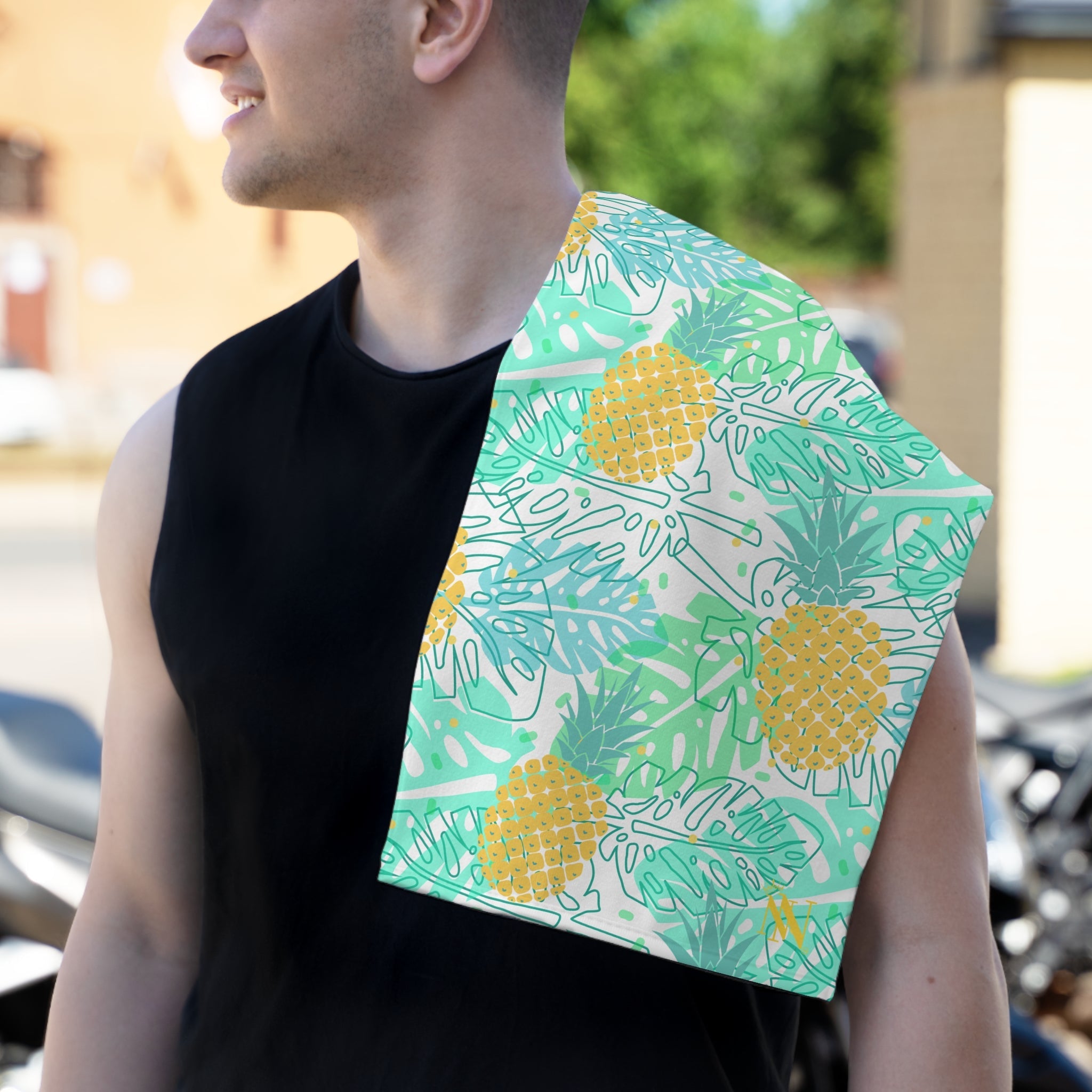 Hawaiian Pineapple Shirt | Mix & Match Soft Fun-Flirty Lovers’ Towels