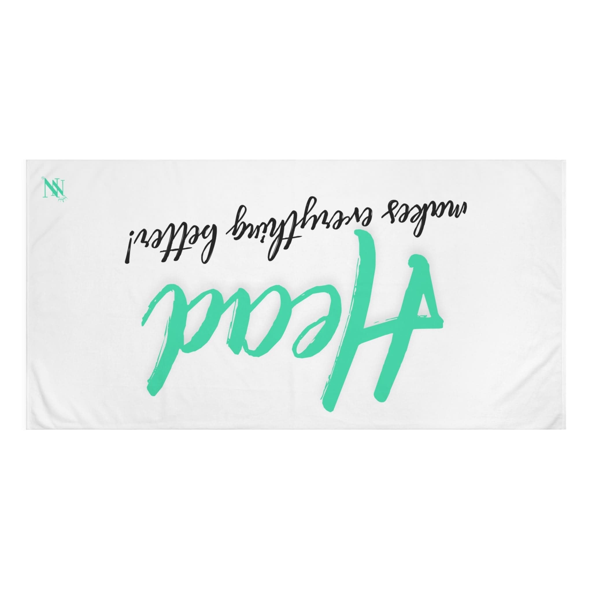 Head Makes Everything Better! Fun XL Cum Towel | Bold & Sexy Stylish