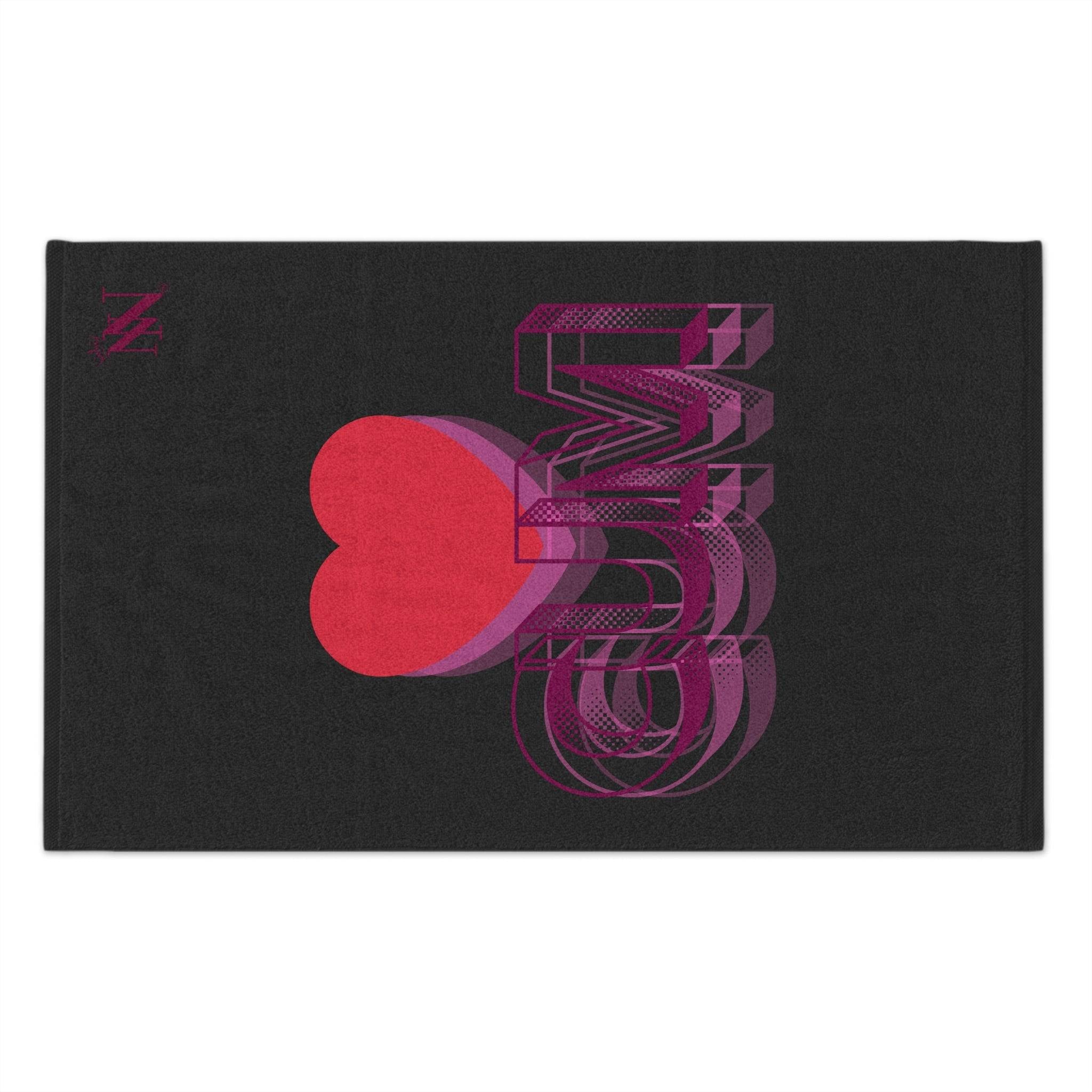 Heart Cum Dark Grey Mix Match Soft Sex Towels | Flirty Lovers’ Gifts
