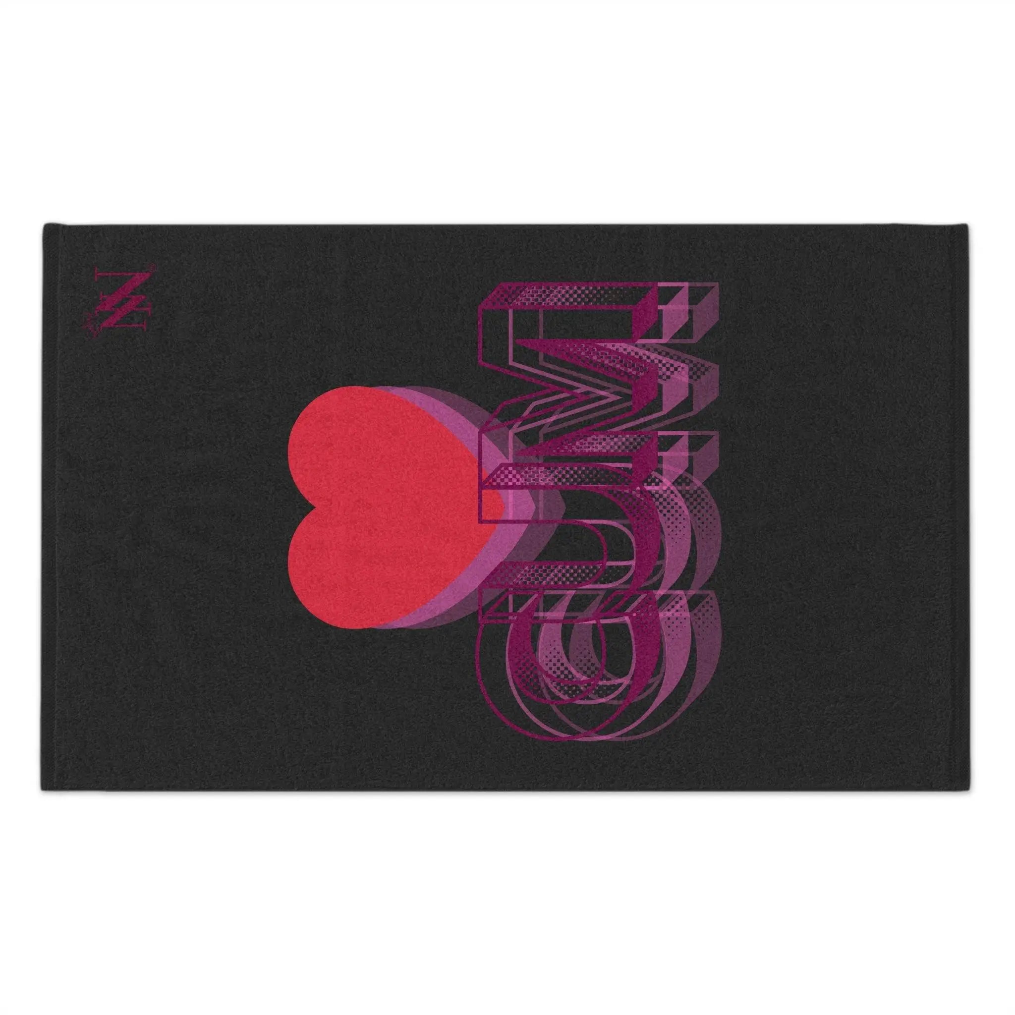 Heart Cum Dark Grey Mix Match Soft Sex Towels | Flirty Lovers’ Gifts