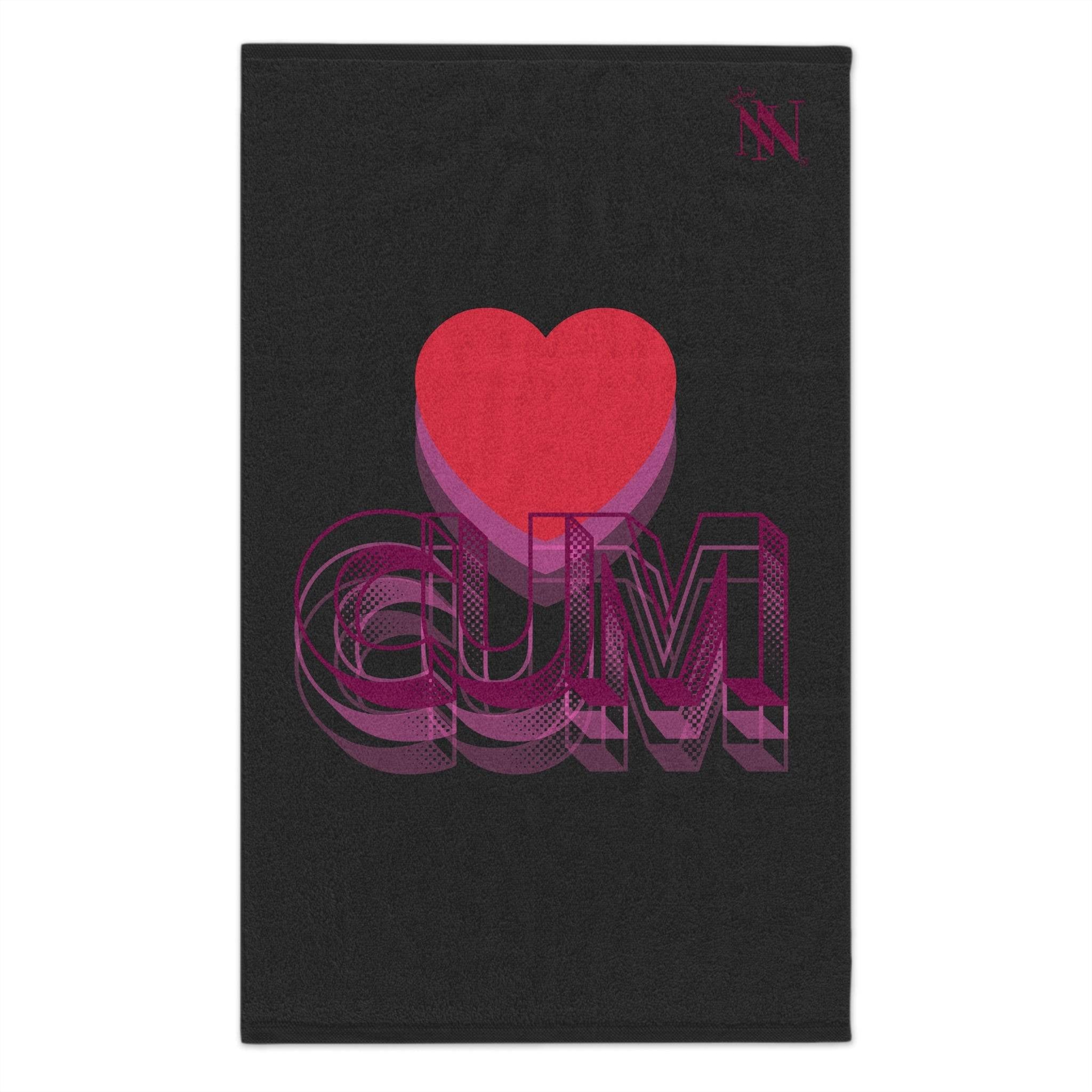 Heart Cum Dark Grey Mix Match Soft Sex Towels | Flirty Lovers’ Gifts