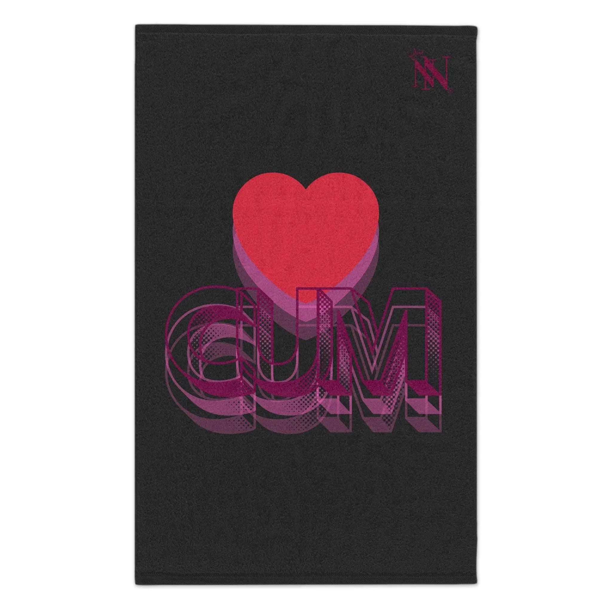 Heart Cum Dark Grey Mix Match Soft Sex Towels | Flirty Lovers’ Gifts