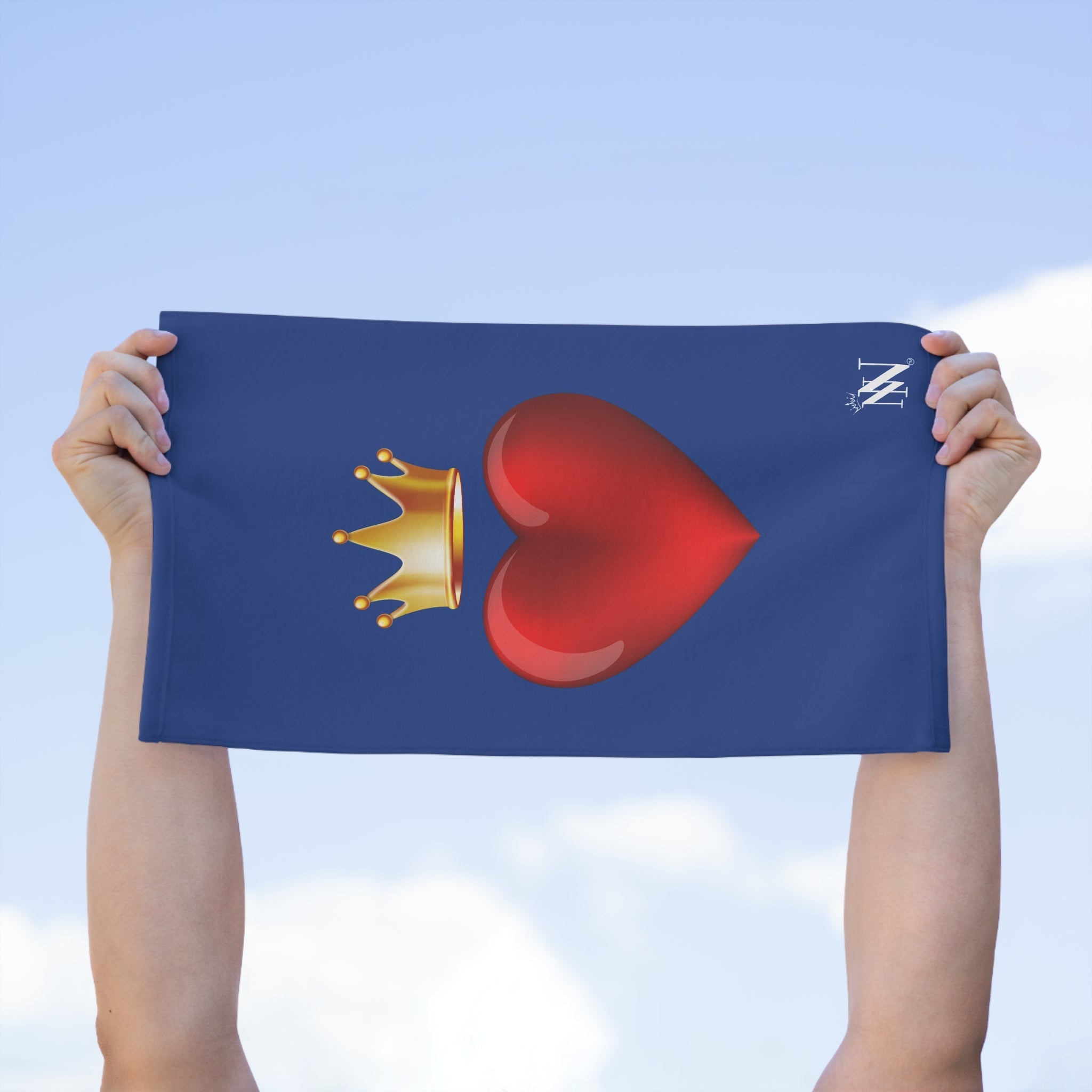 Heart King Blue | Mix & Match Soft Fun-Flirty Lovers’ Towels