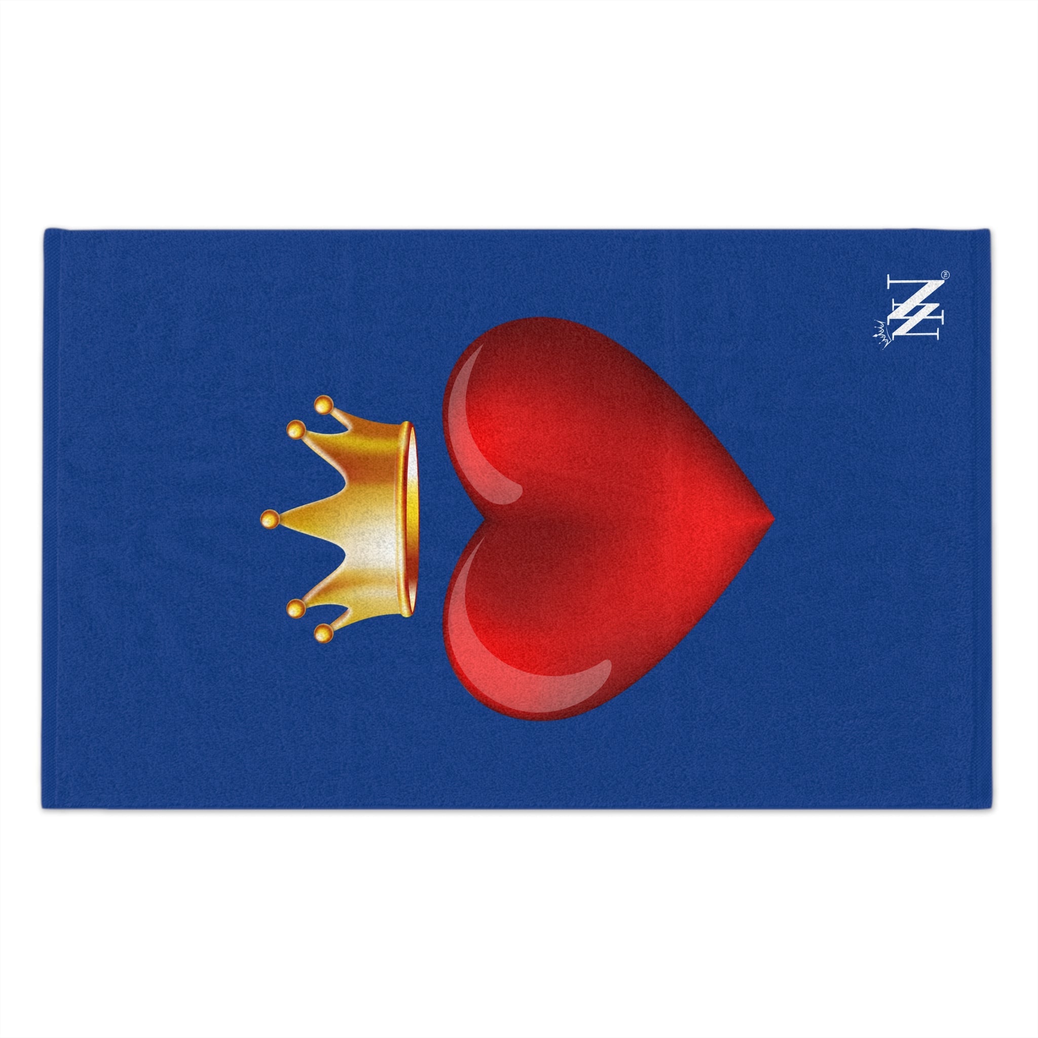 Heart King Blue | Mix & Match Soft Fun-Flirty Lovers’ Towels