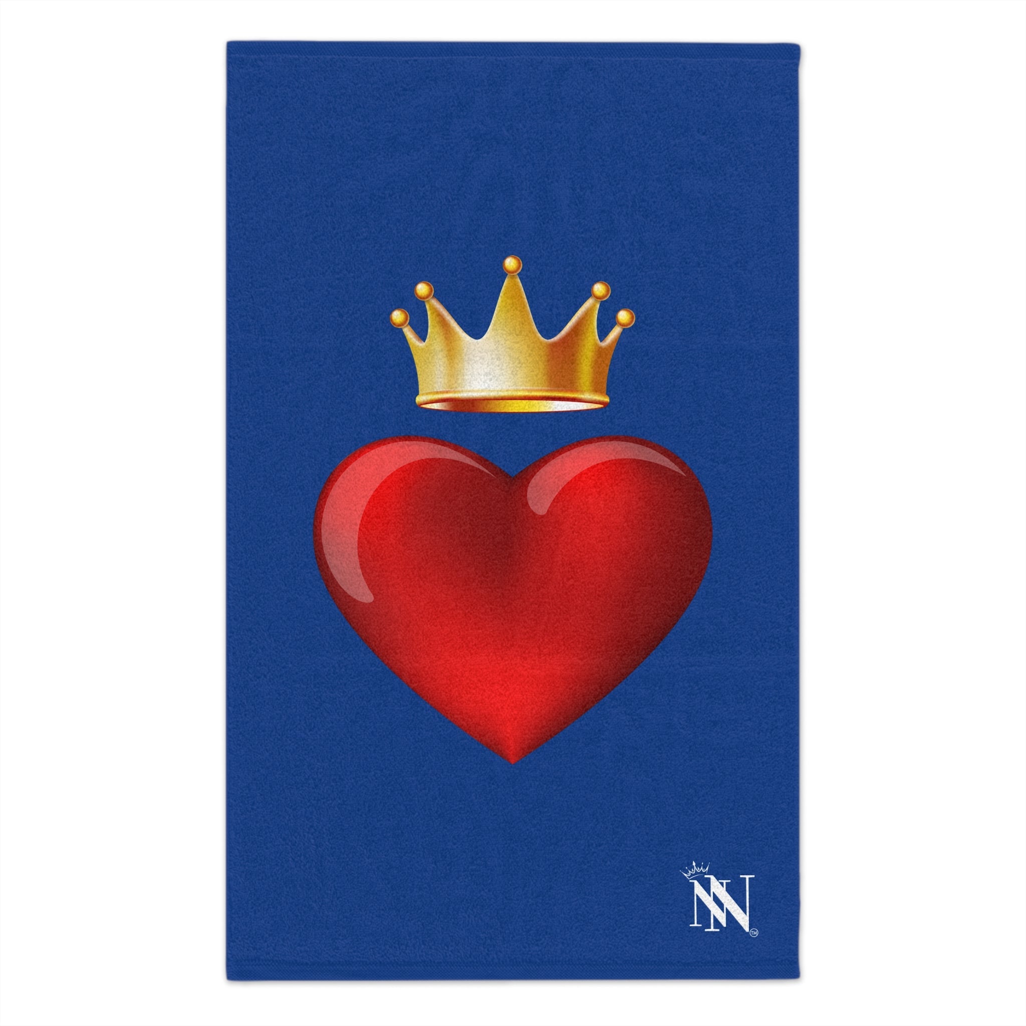 Heart King Blue | Mix & Match Soft Fun-Flirty Lovers’ Towels