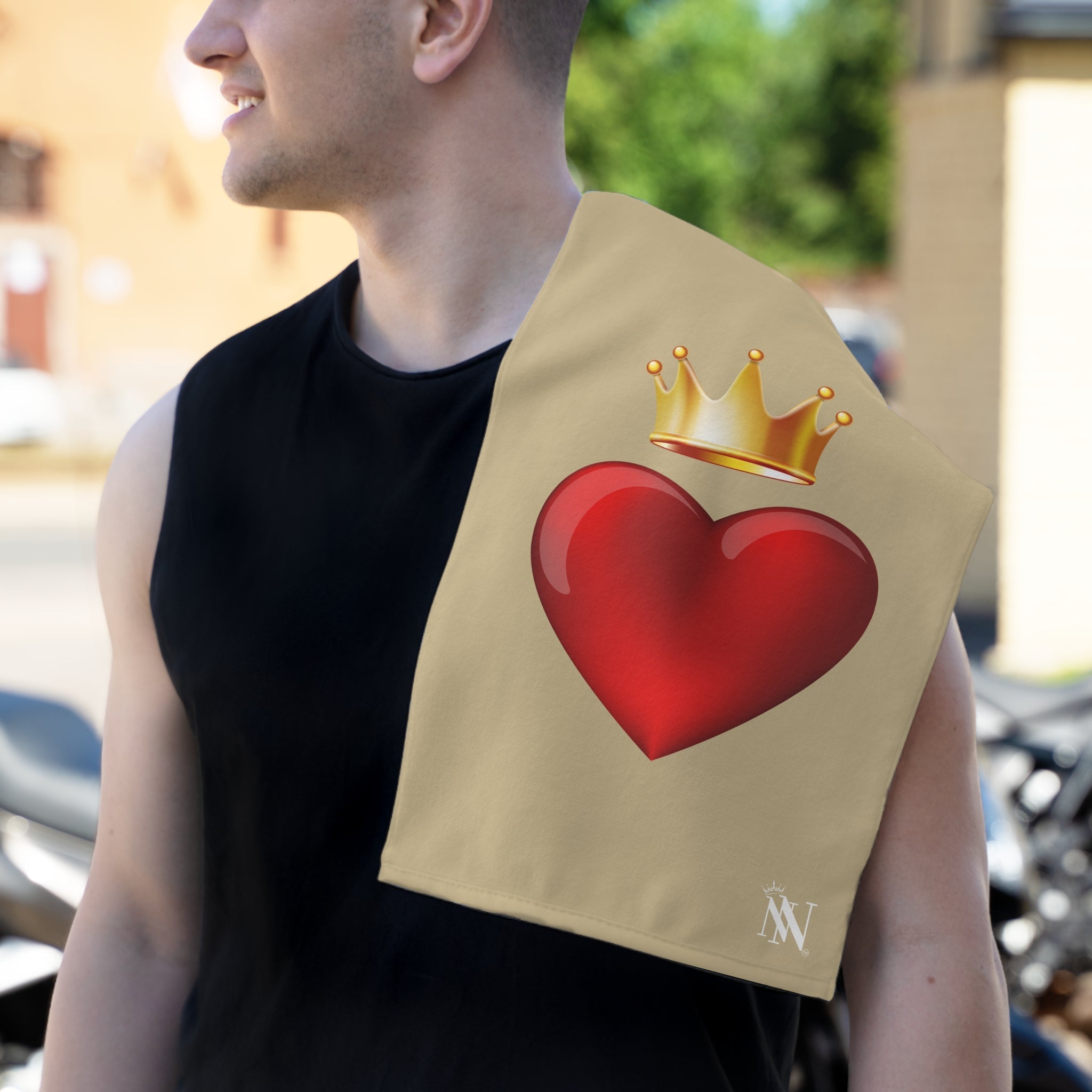 Heart King Gold | Mix & Match Soft Fun-Flirty Lovers’ Towels