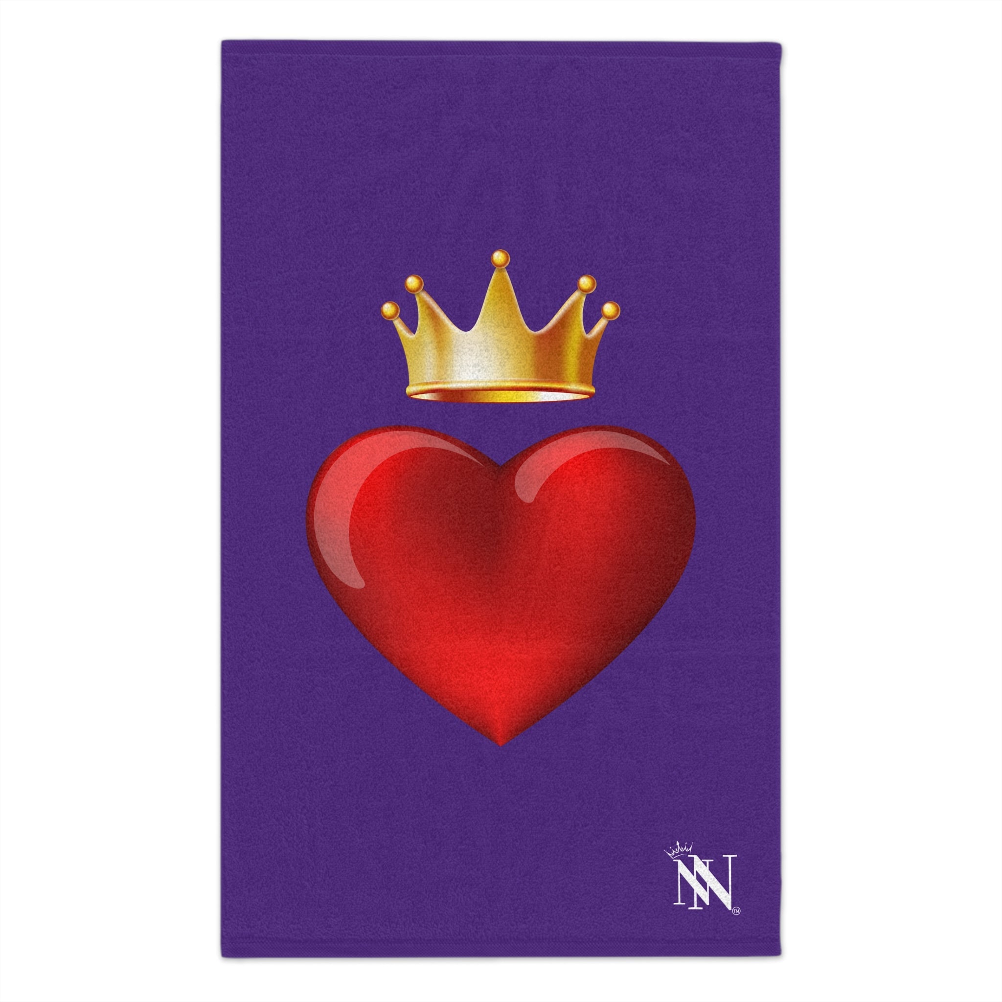 Heart King Purple | Mix & Match Soft Fun-Flirty Lovers’ Towels