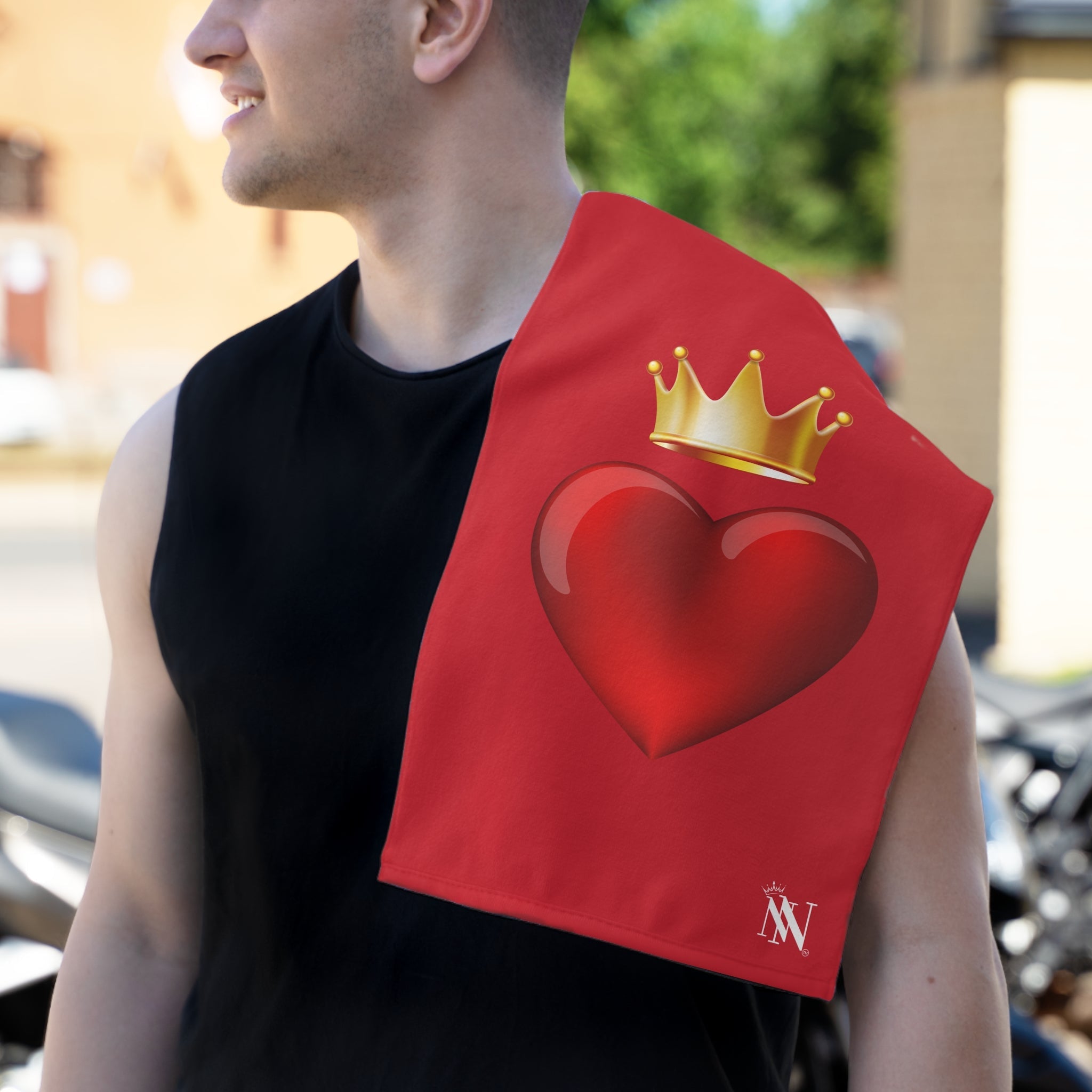 Heart King Red | Mix & Match Soft Fun-Flirty Lovers’ Towels