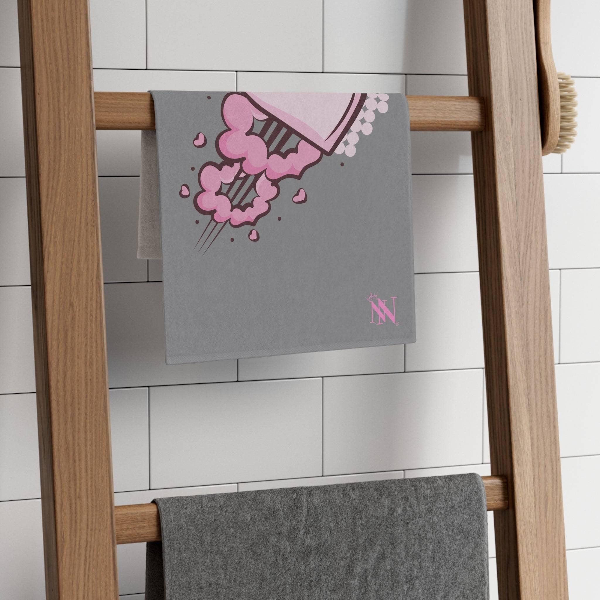 Heart Pounding Grey Mix & Match Soft Sex Towels | Flirty Lovers’ Gifts