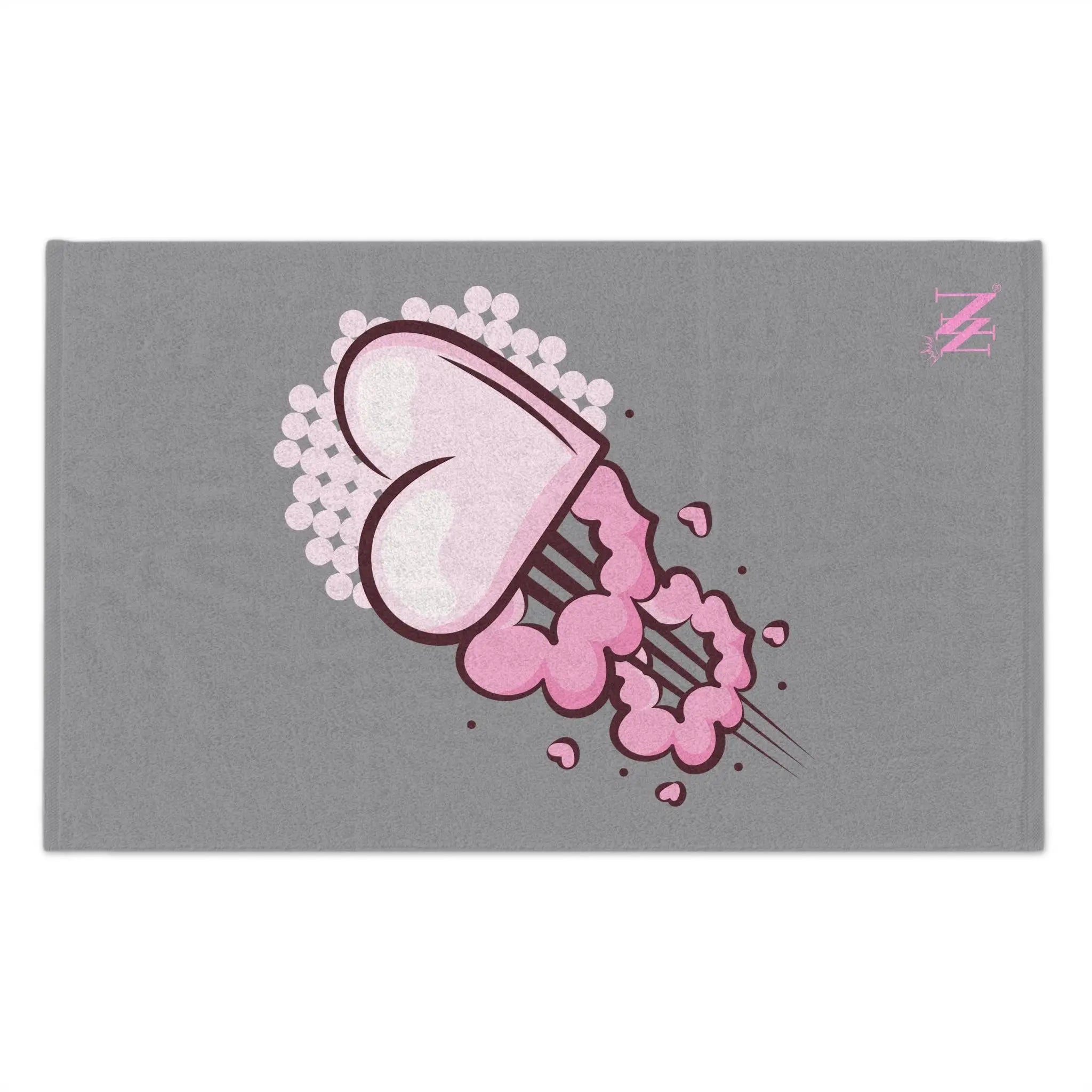 Heart Pounding Grey Mix & Match Soft Sex Towels | Flirty Lovers’ Gifts