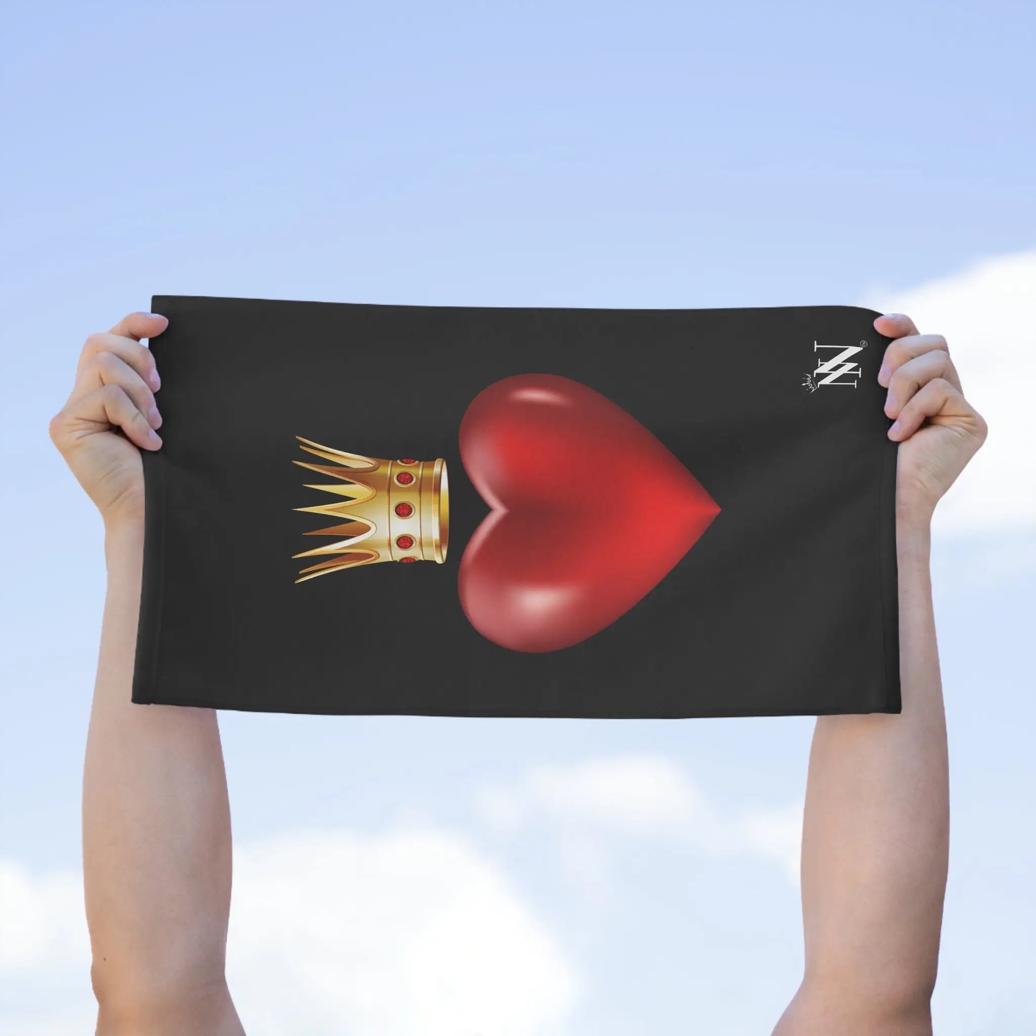 Heart Queen Black | Mix & Match Soft Fun-Flirty Lovers’ Towels