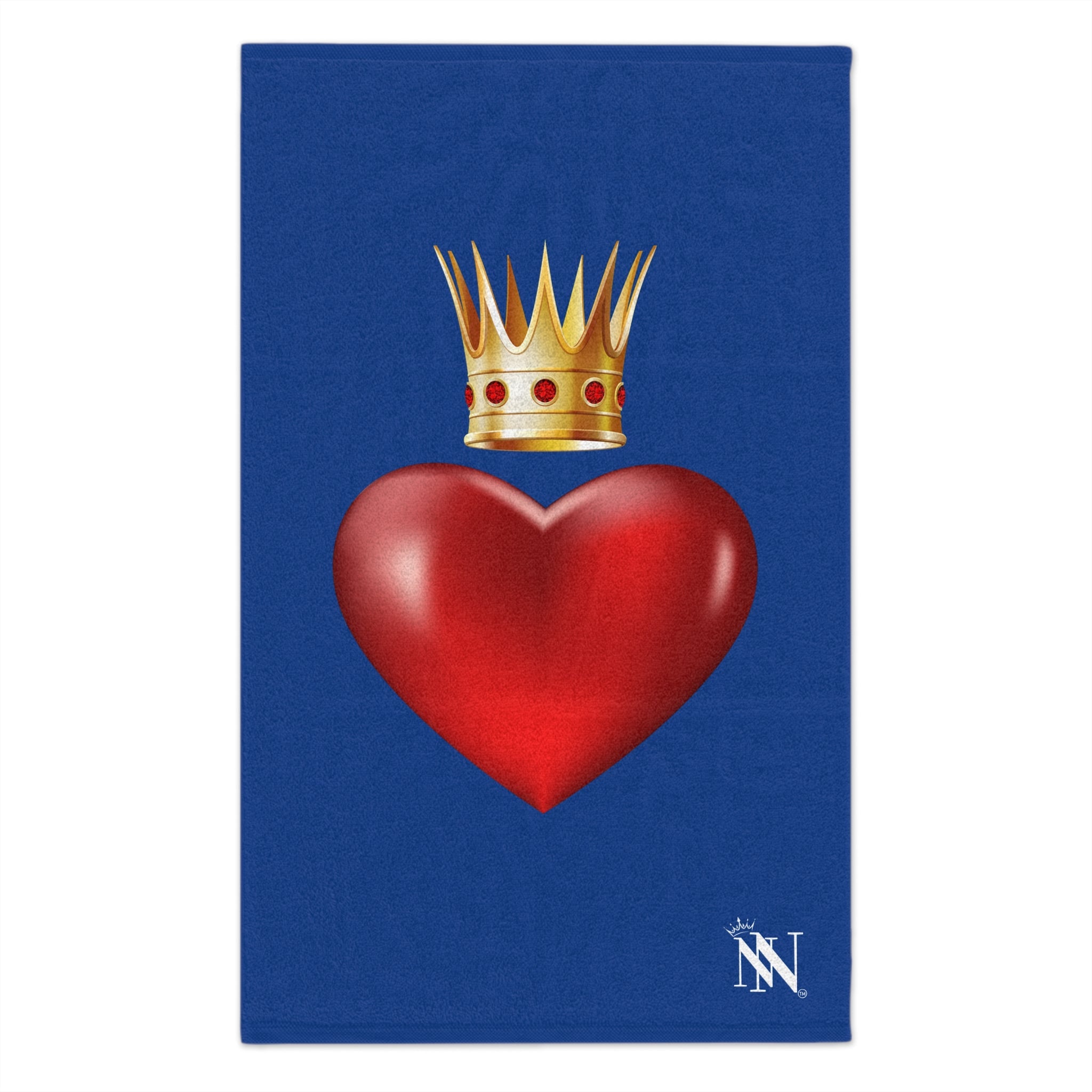 Heart Queen Blue | Mix & Match Soft Fun-Flirty Lovers’ Towels