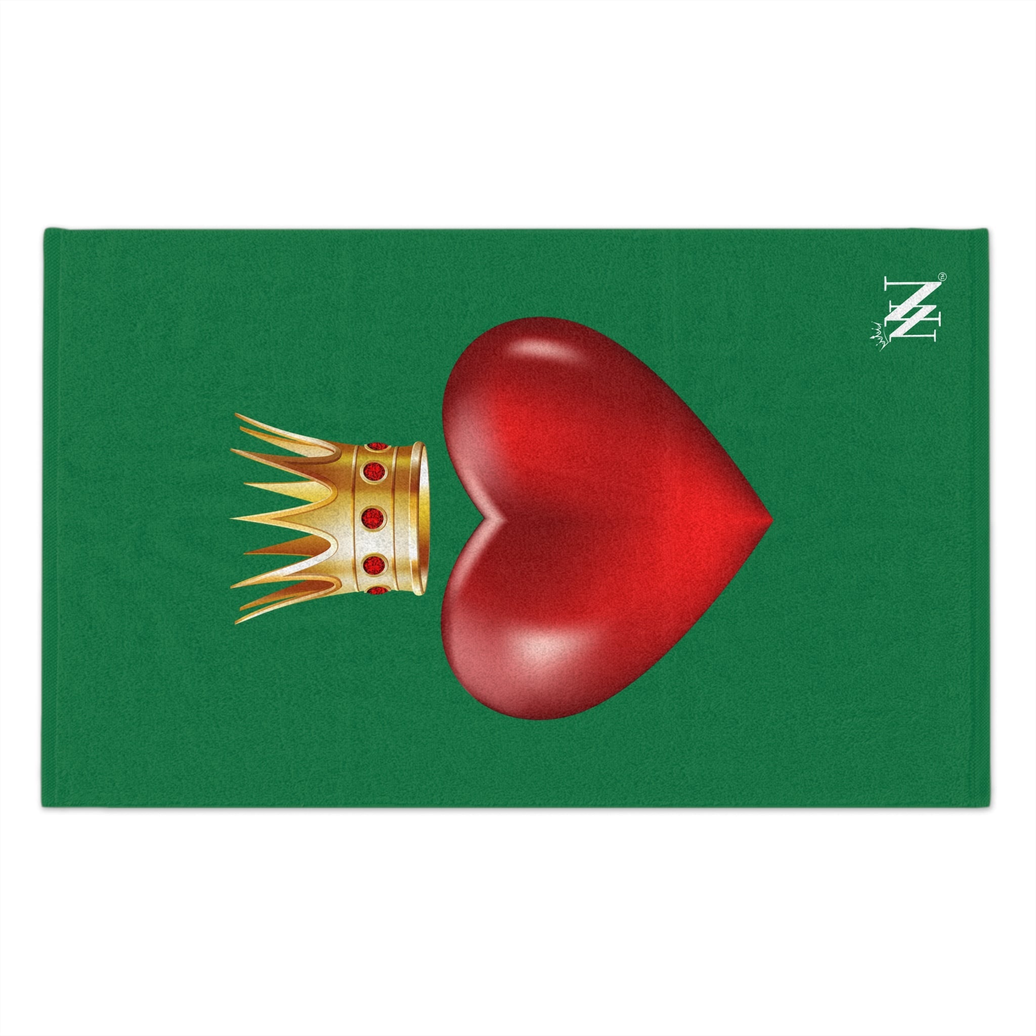 Heart Queen Green | Mix & Match Soft Fun-Flirty Lovers’ Towels