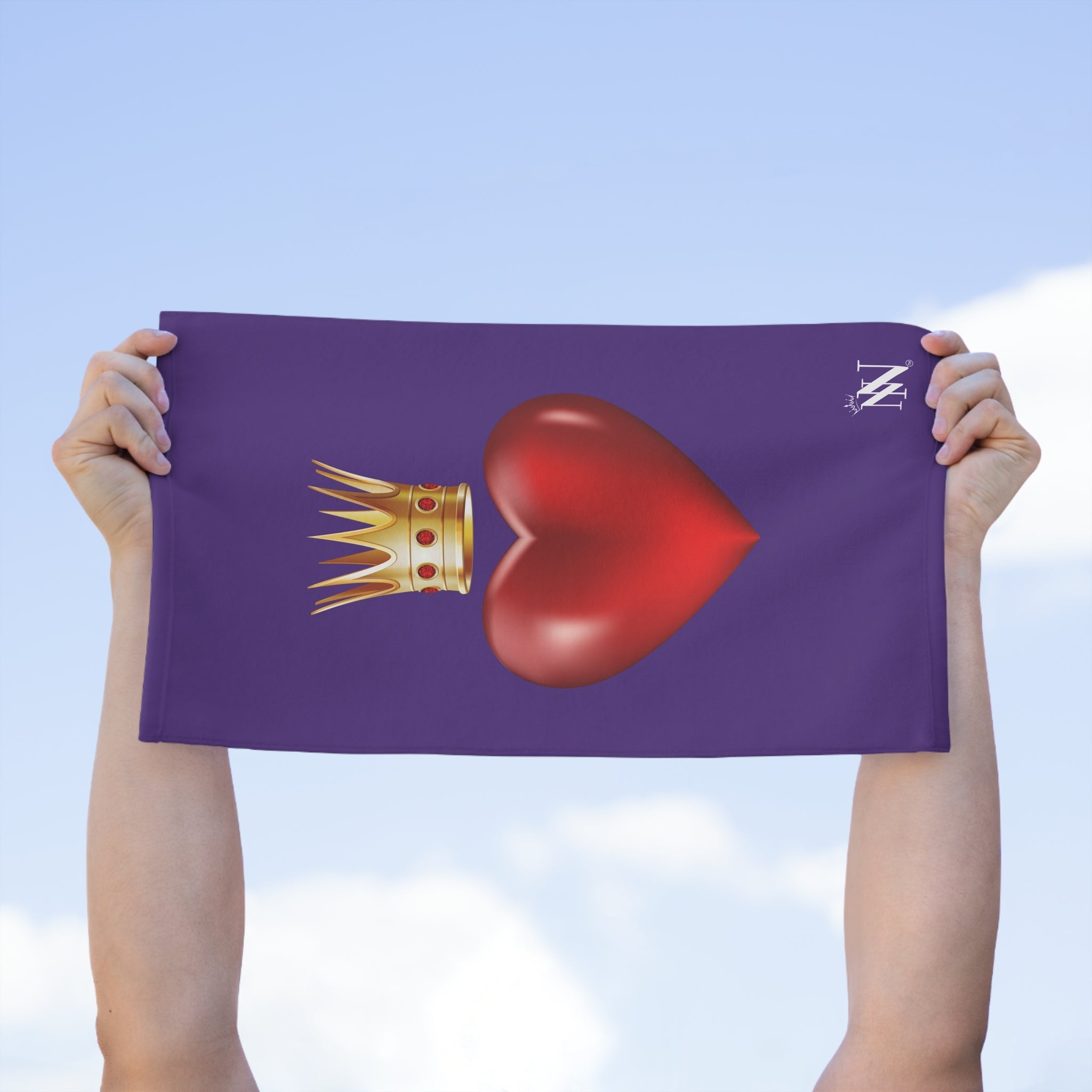 Heart Queen Purple | Mix & Match Soft Fun-Flirty Lovers’ Towels