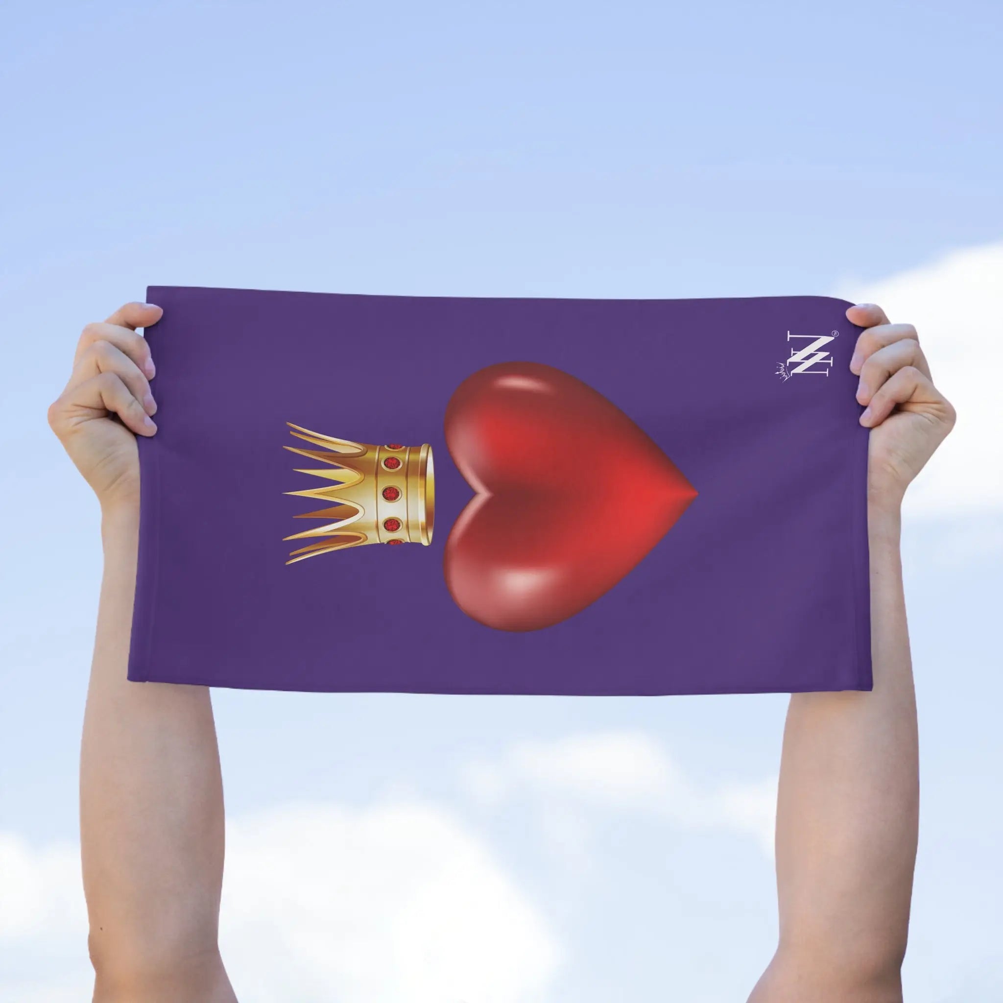 Heart Queen Purple | Mix & Match Soft Fun-Flirty Lovers’ Towels
