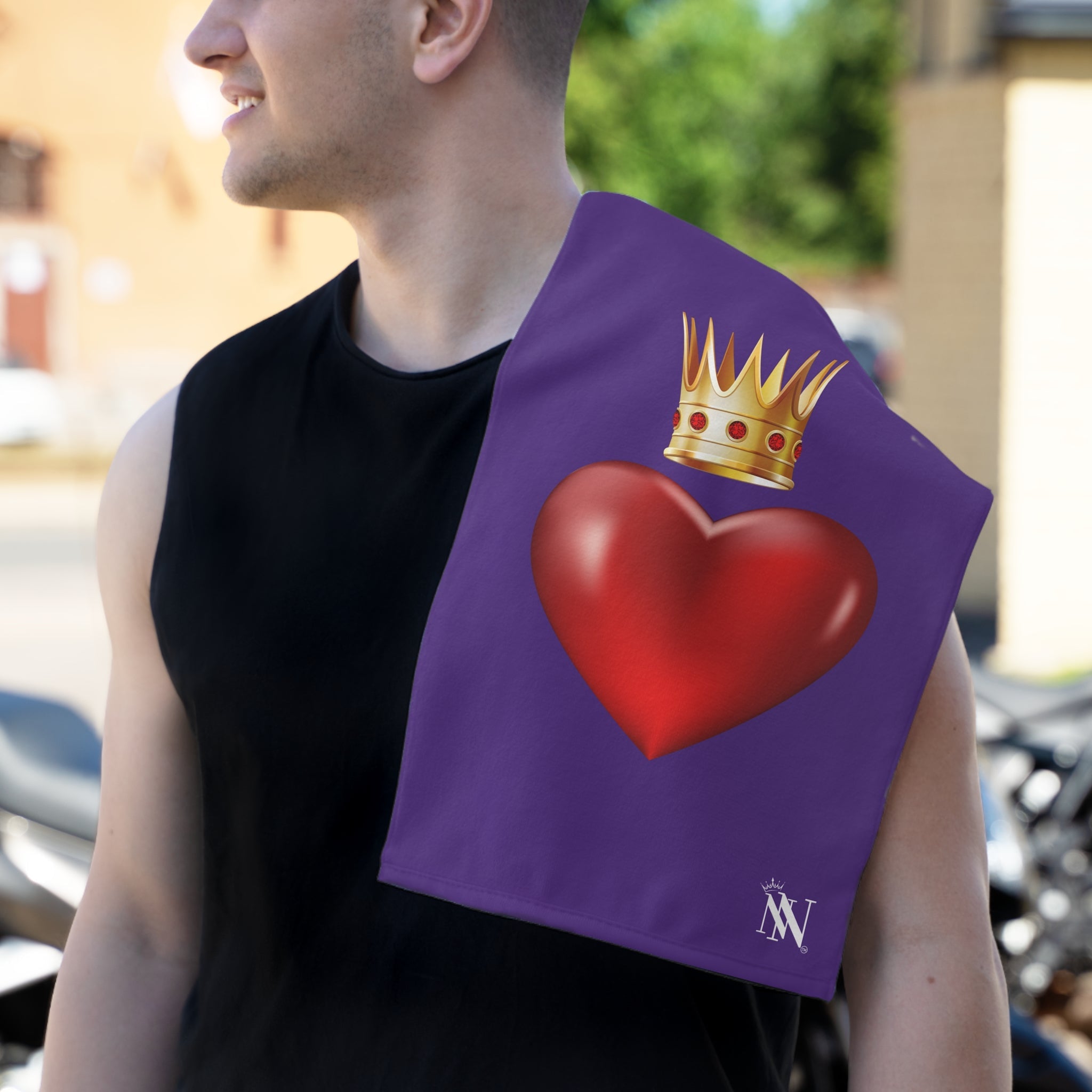 Heart Queen Purple | Mix & Match Soft Fun-Flirty Lovers’ Towels