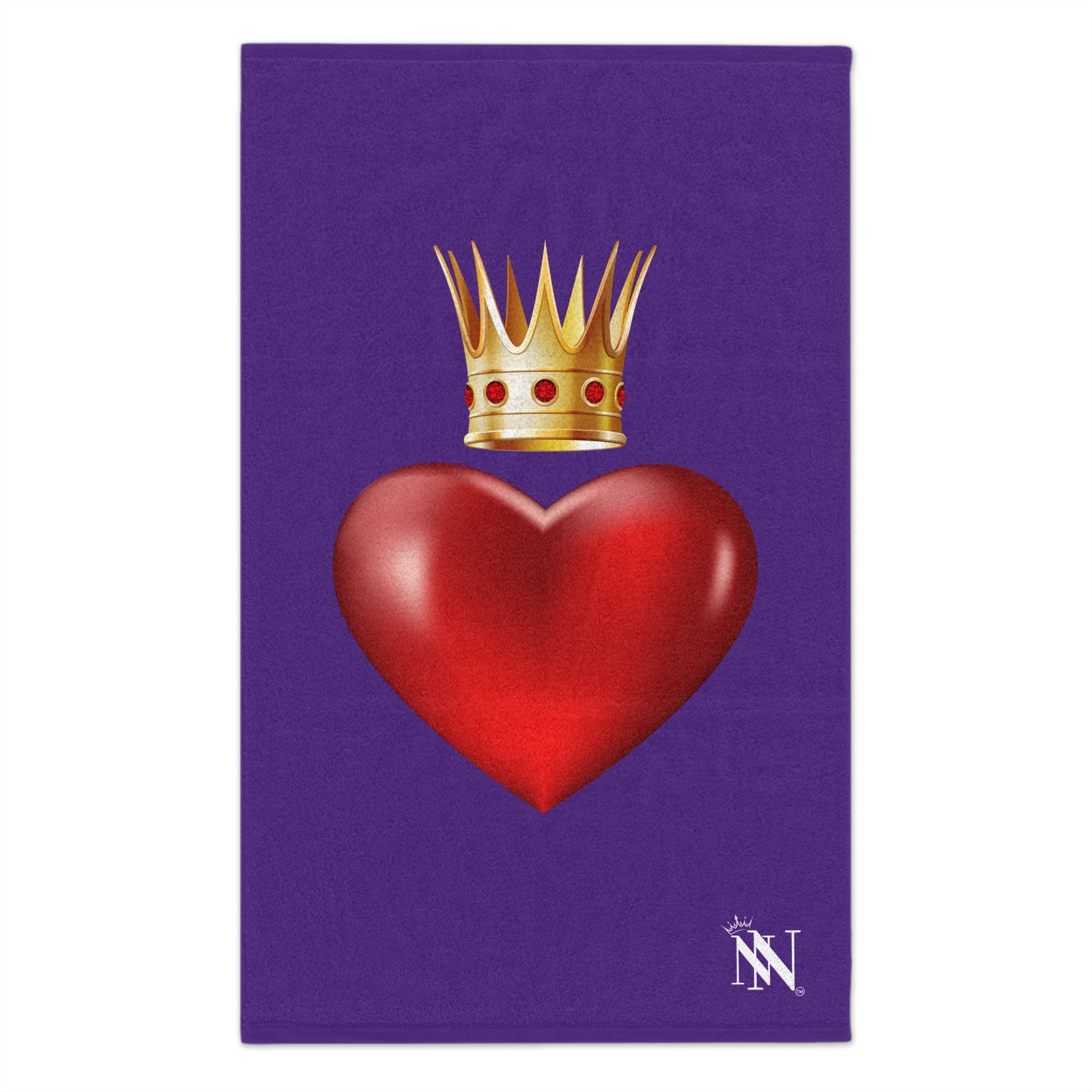 Heart Queen Purple | Mix & Match Soft Fun-Flirty Lovers’ Towels
