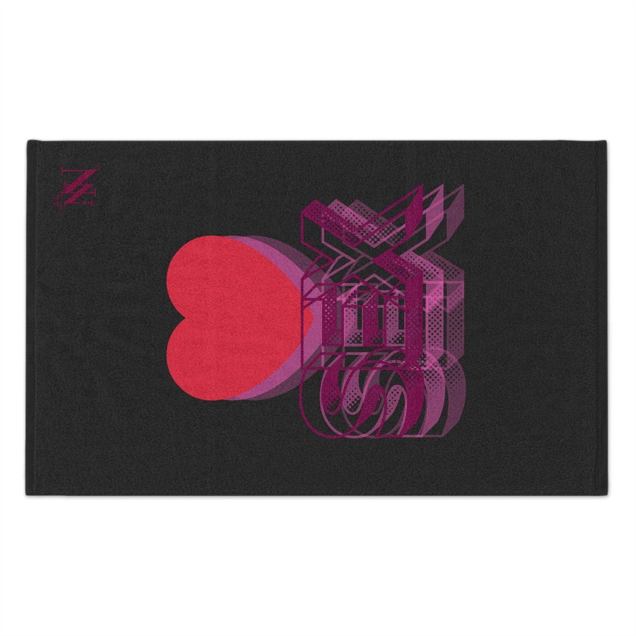 Heart Sex Dark Grey Mix Match Soft Sex Towels | Flirty Lovers’ Gifts