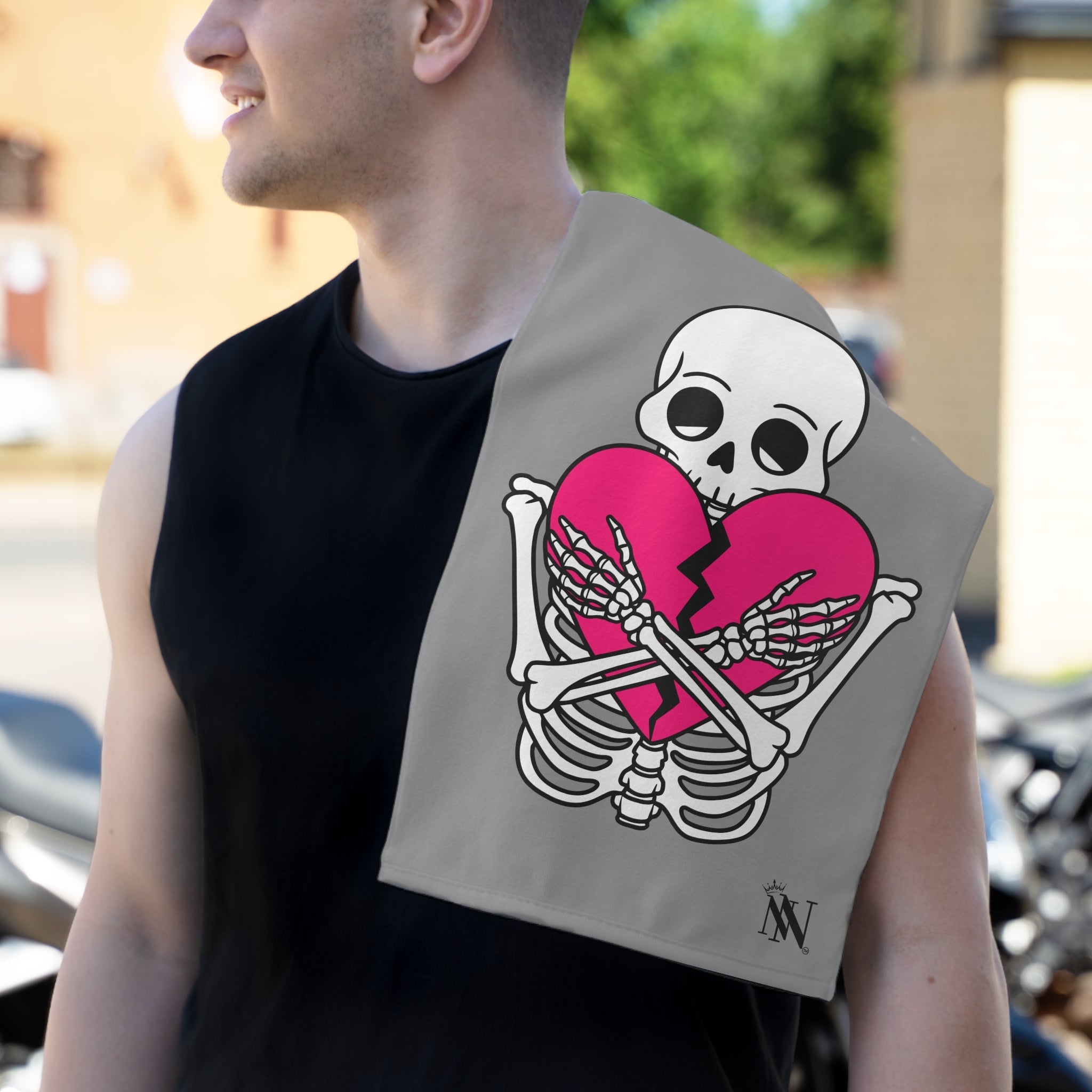 Heartbreaker Love Grey | Mix & Match Soft Fun-Flirty Lovers’ Towels