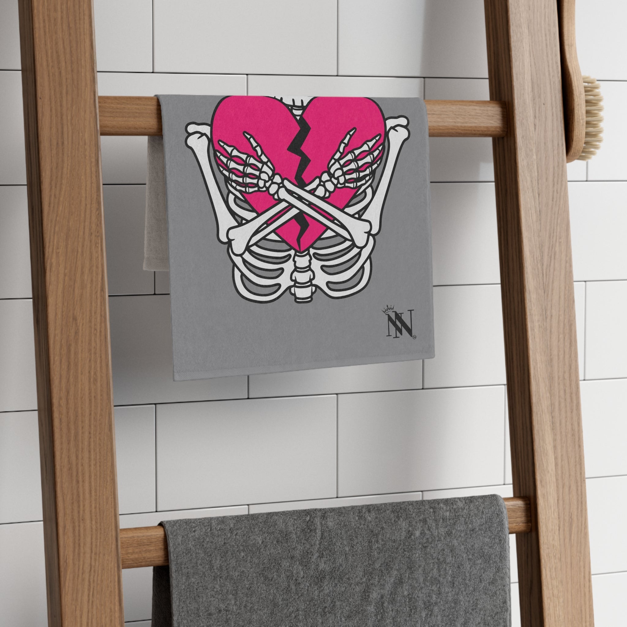Heartbreaker Love Grey | Mix & Match Soft Fun-Flirty Lovers’ Towels