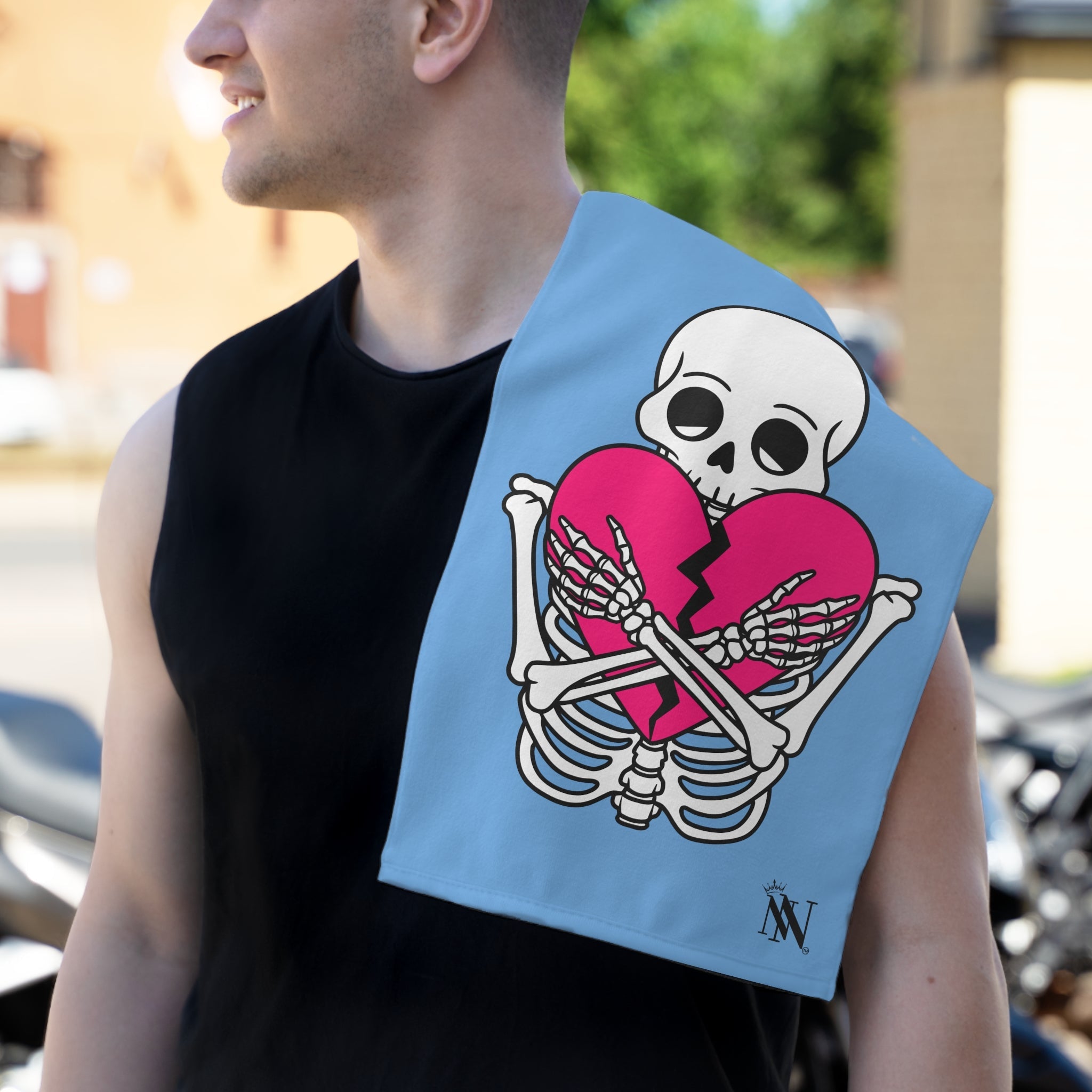 Heartbreaker Love Light Blue | Mix & Match Soft Fun-Flirty Lovers’ Towels