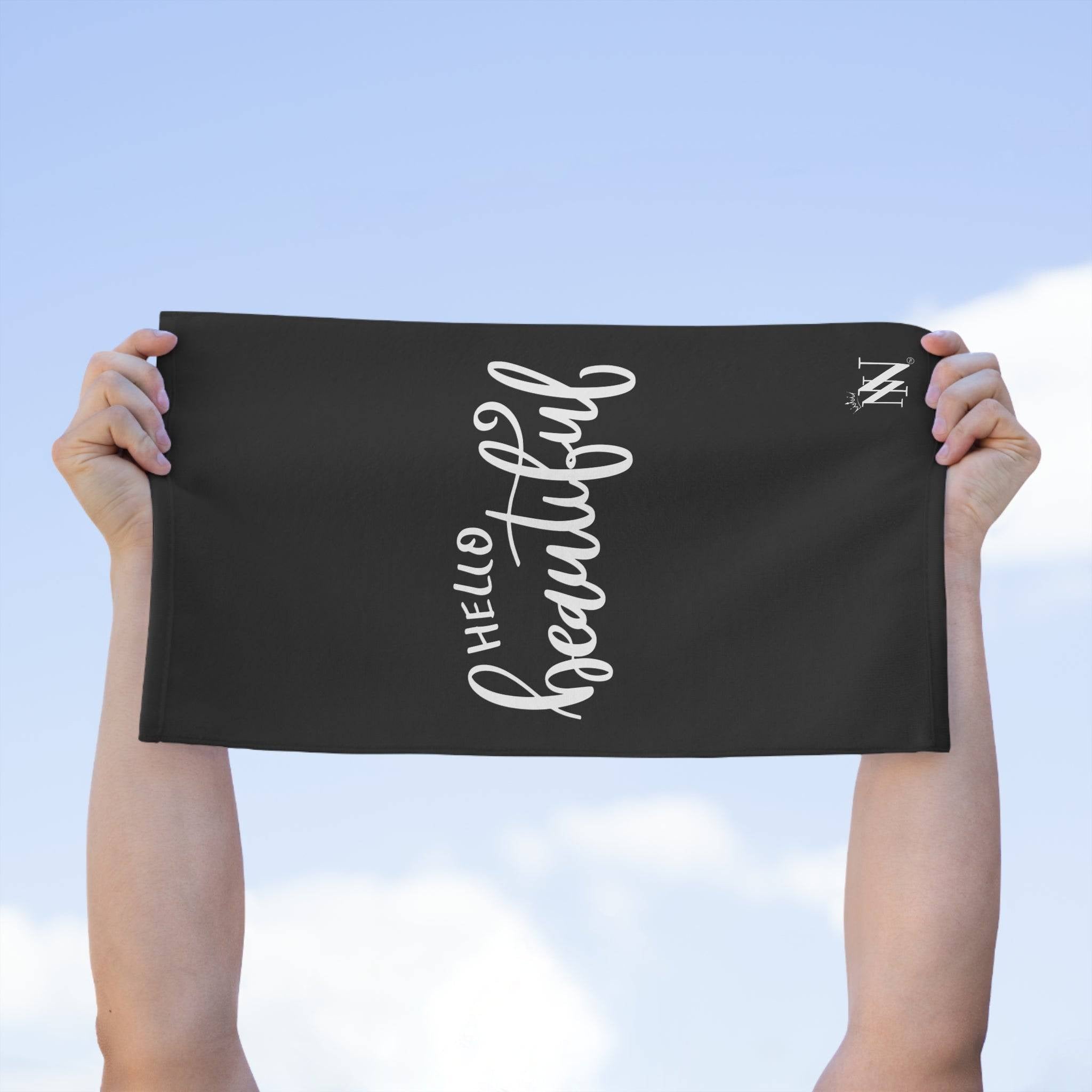 Hello Beautiful Black Mix & Match Soft Sex Towels | Flirty Lovers’ Gifts