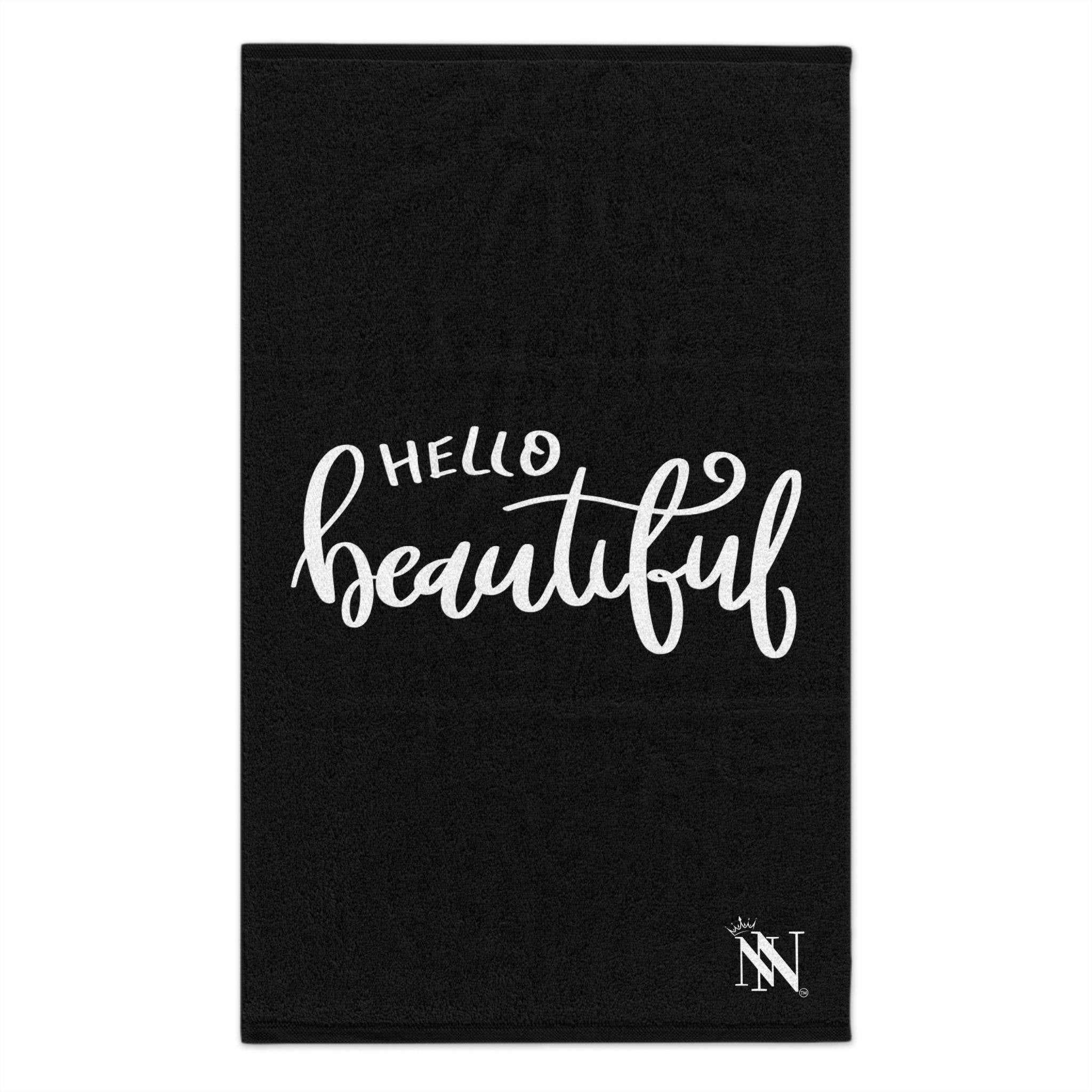 Hello Beautiful Black Mix & Match Soft Sex Towels | Flirty Lovers’ Gifts