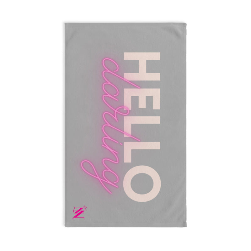 Hello Darling Light Grey | Mix & Match Original Fun-Flirty Lovers’ Towels