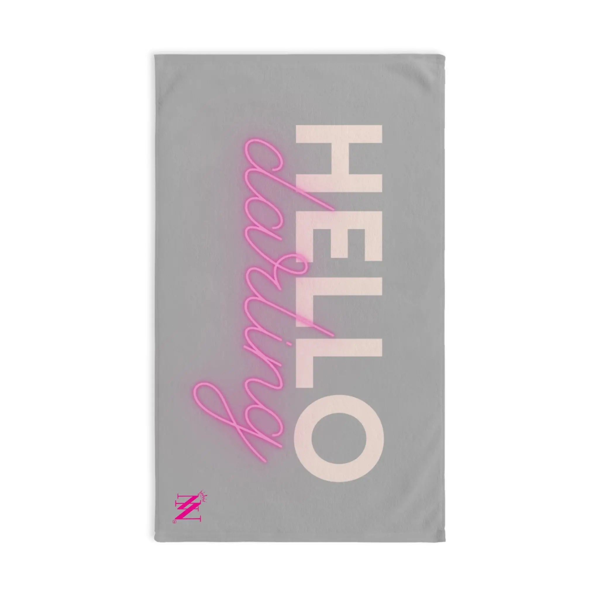 Hello Darling Light Grey | Mix & Match Original Fun-Flirty Lovers’ Towels