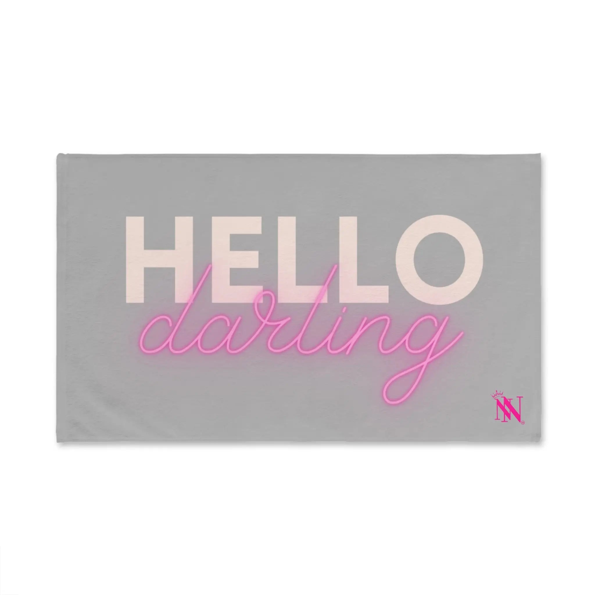 Hello Darling Light Grey | Mix & Match Original Fun-Flirty Lovers’ Towels