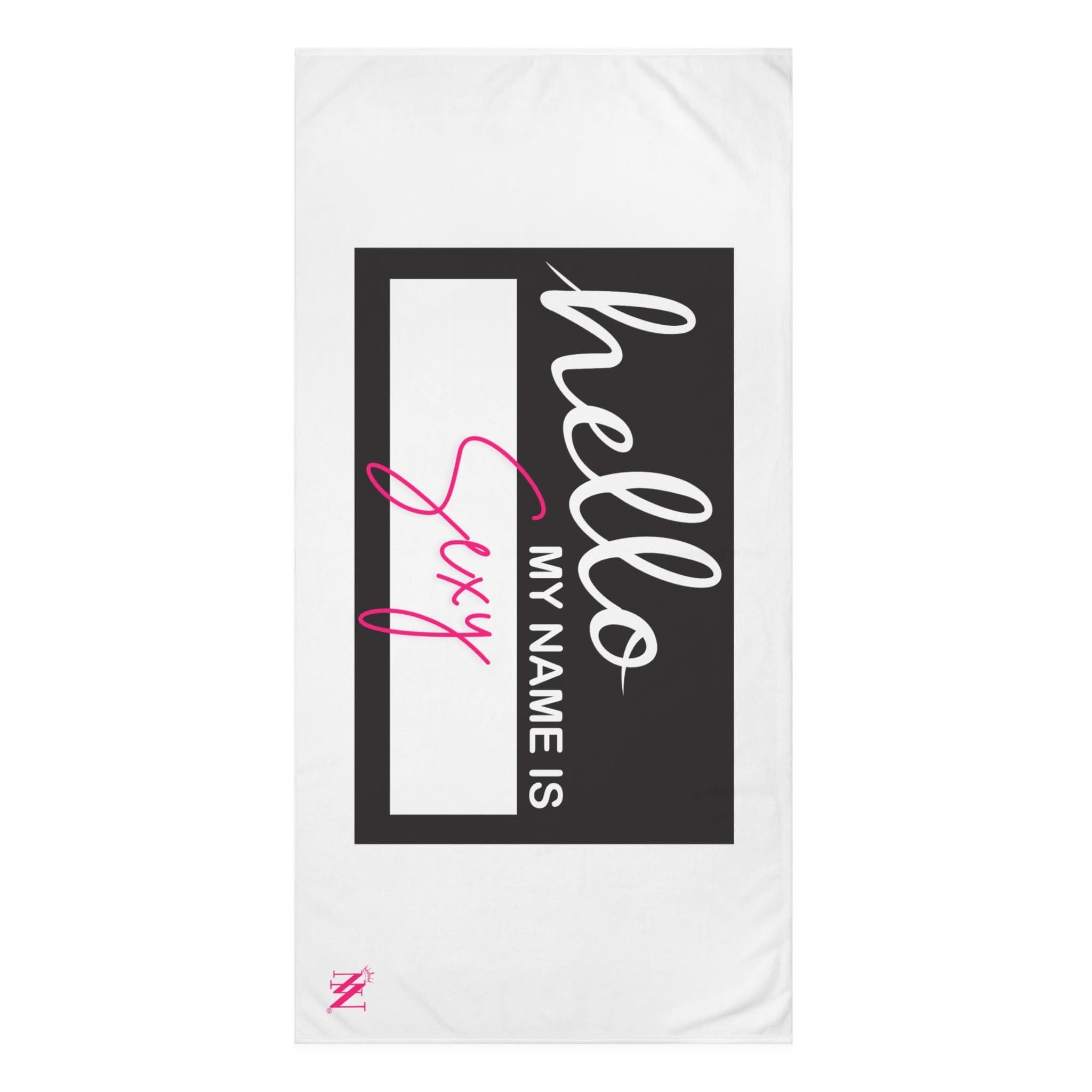 Hello My Name Is Sexy Tag | Mix & Match Naughty XL Fun-Flirty Lovers’ Towels