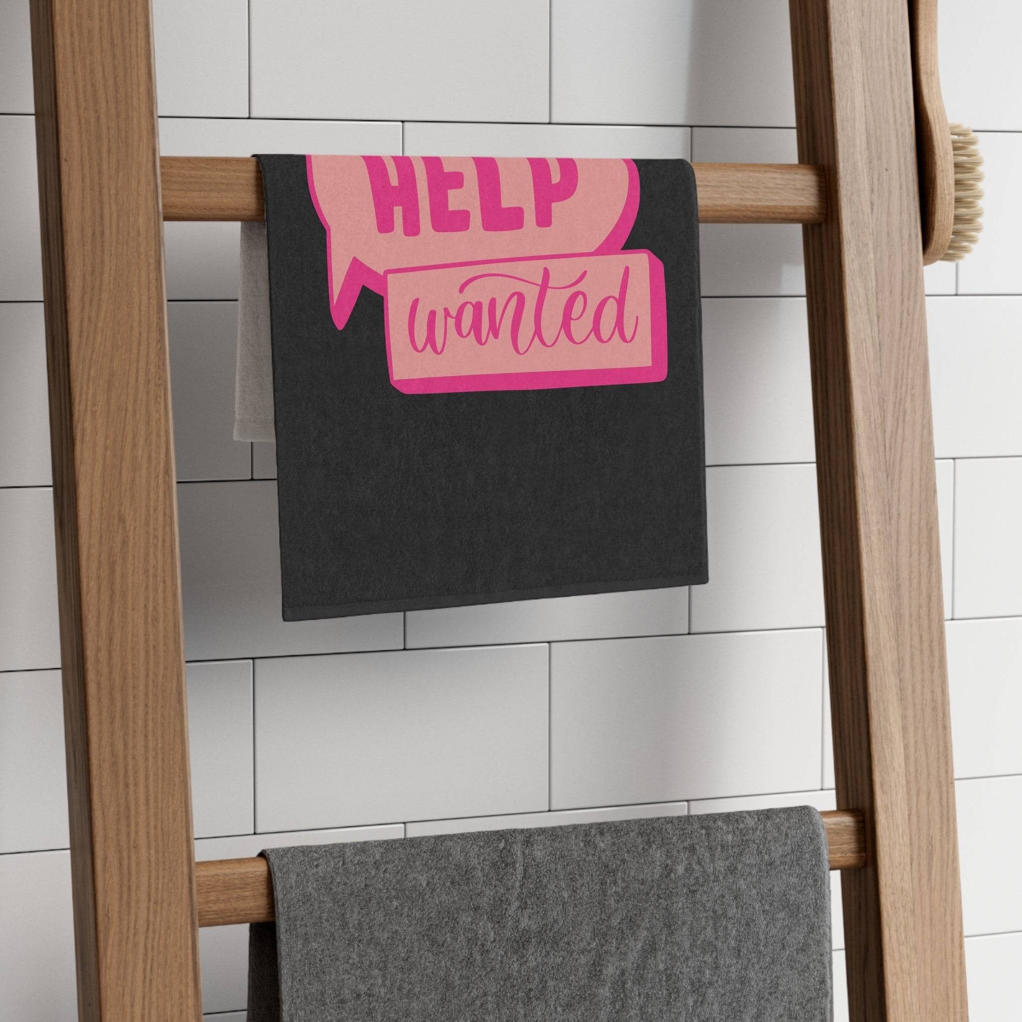 Help Wanted Black Mix & Match Soft Sex Towels | Flirty Lovers’ Gifts