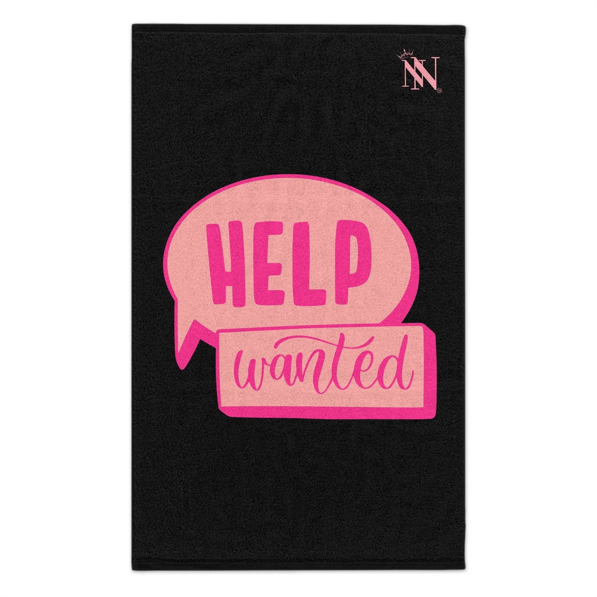 Help Wanted Black Mix & Match Soft Sex Towels | Flirty Lovers’ Gifts