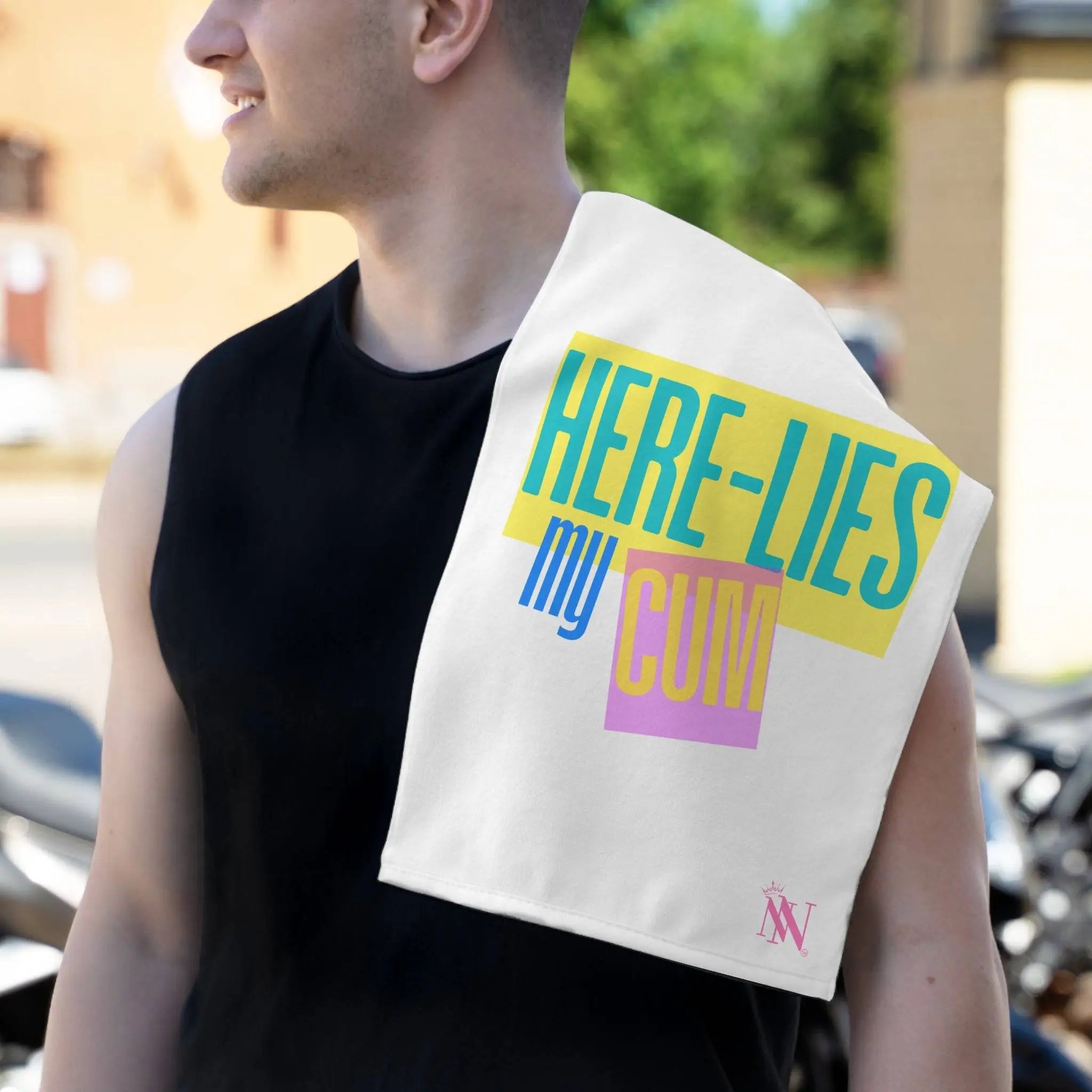 Here Lies My Cum | Mix & Match Soft Fun-Flirty Lovers’ Towels