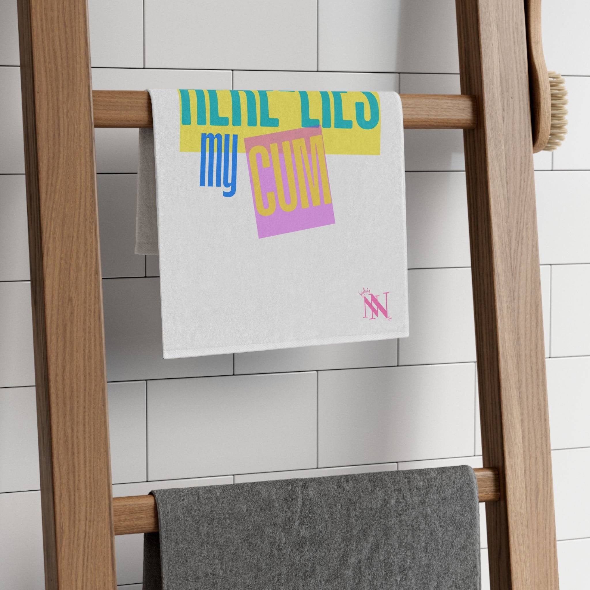Here Lies My Cum | Mix & Match Soft Fun-Flirty Lovers’ Towels