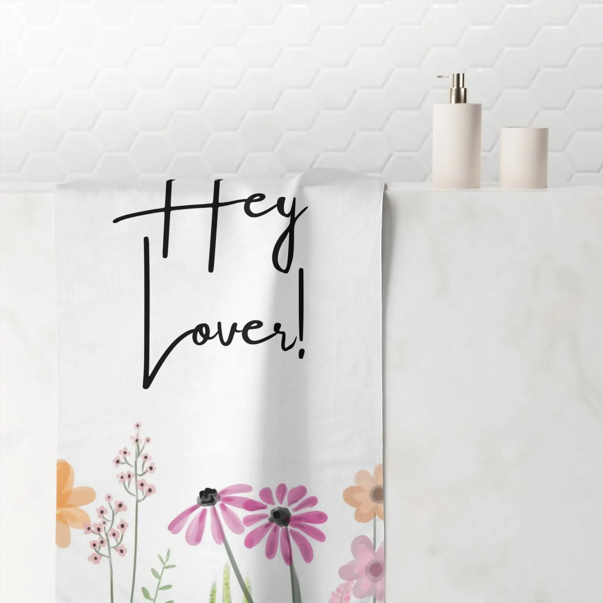 Hey Lover! Flowers | Mix & Match XL Fun-Flirty Lovers’ Towels