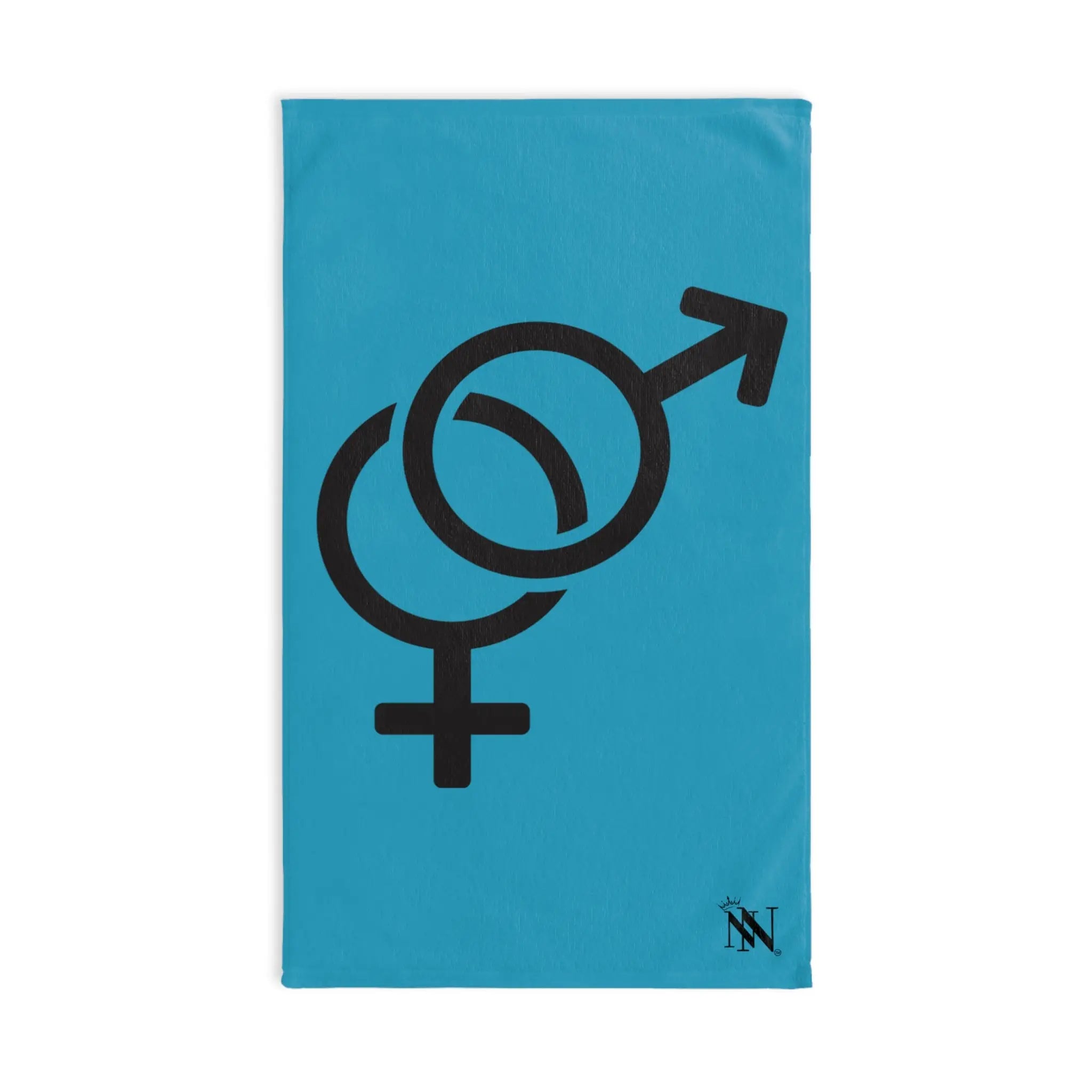 Him Her Gender Signs Turquoise | Mix & Match Original Fun-Flirty Lovers’ Towels