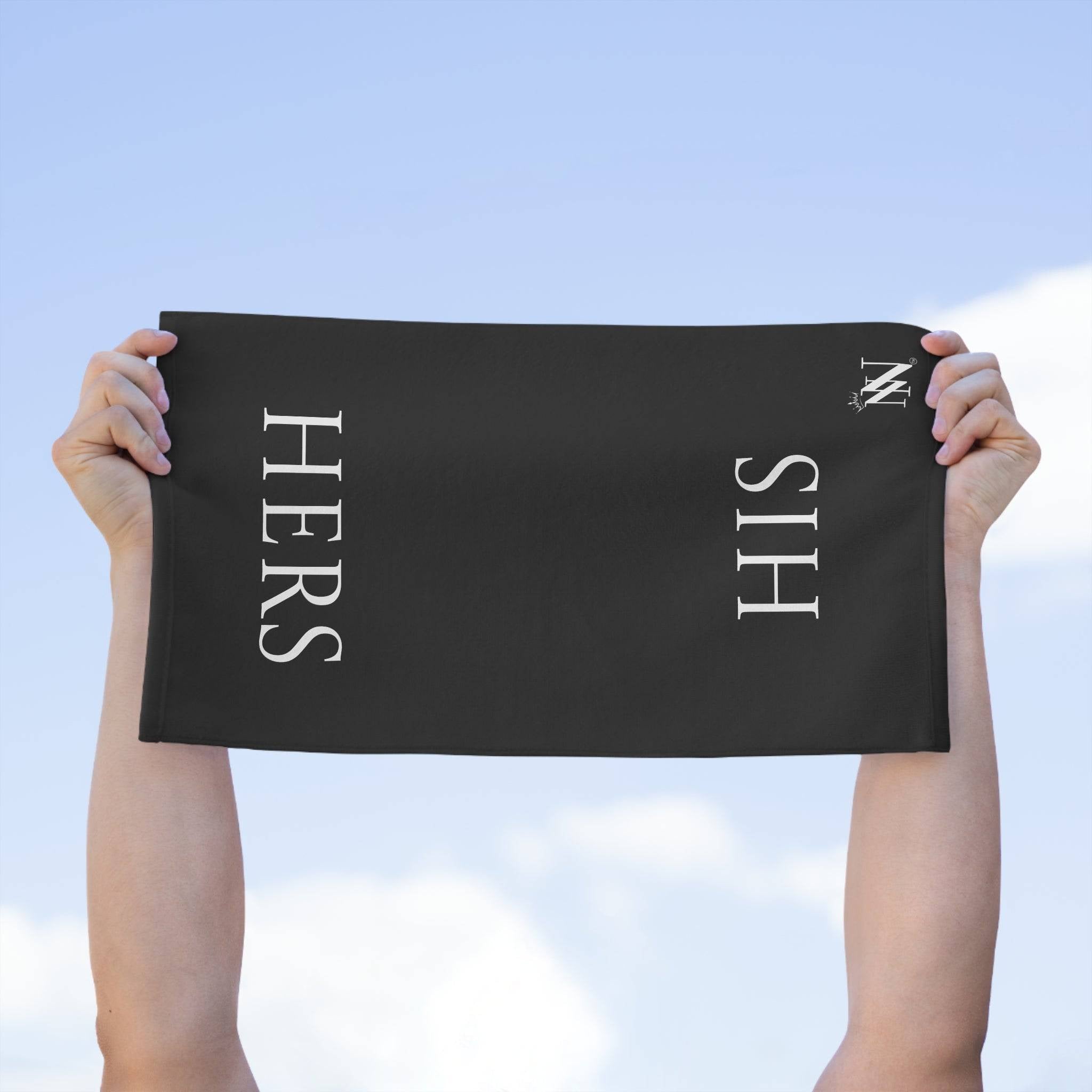 His Hers Shareable Black Mix & Match Soft Sex Towels | Flirty Lovers’ Gifts
