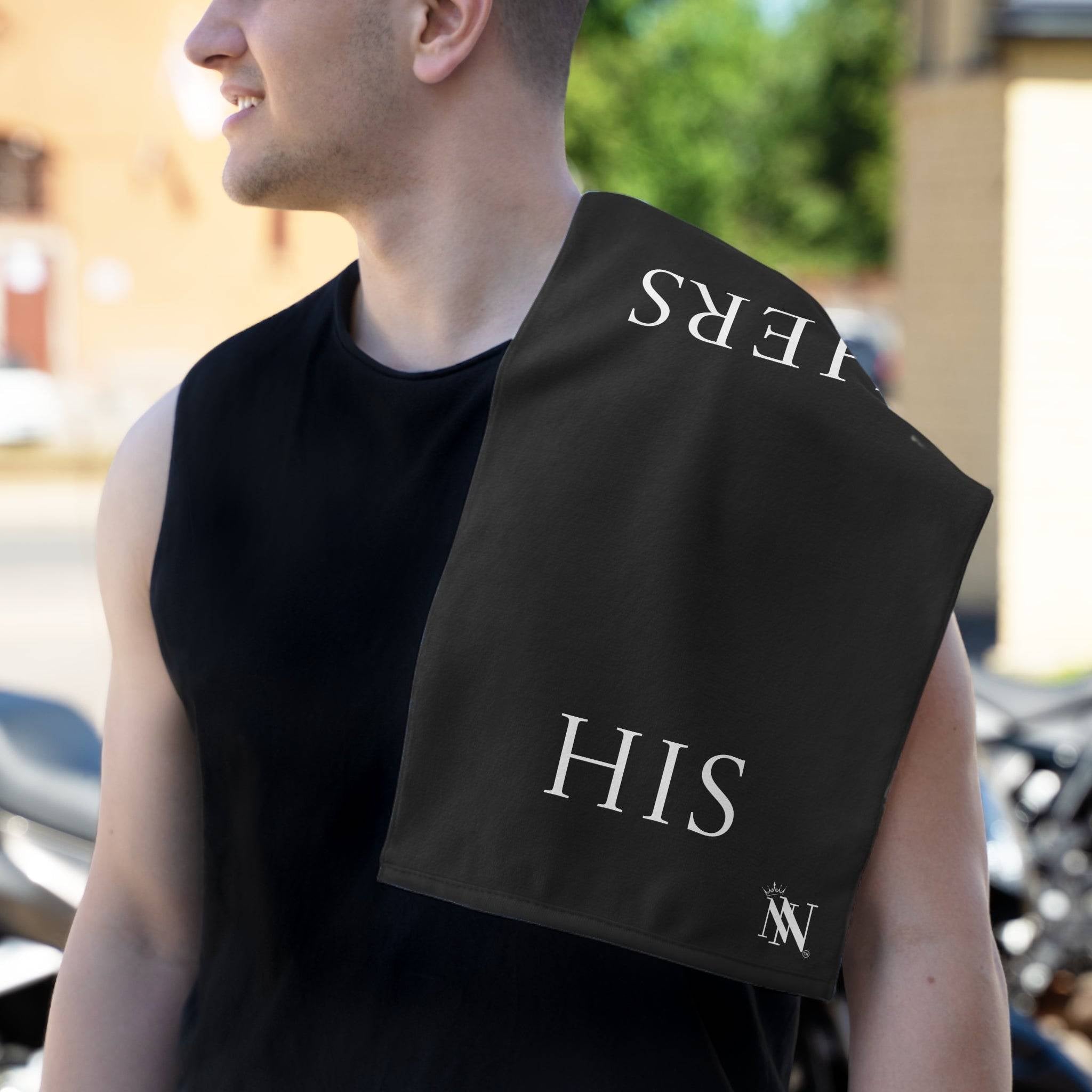His Hers Shareable Black Mix & Match Soft Sex Towels | Flirty Lovers’ Gifts