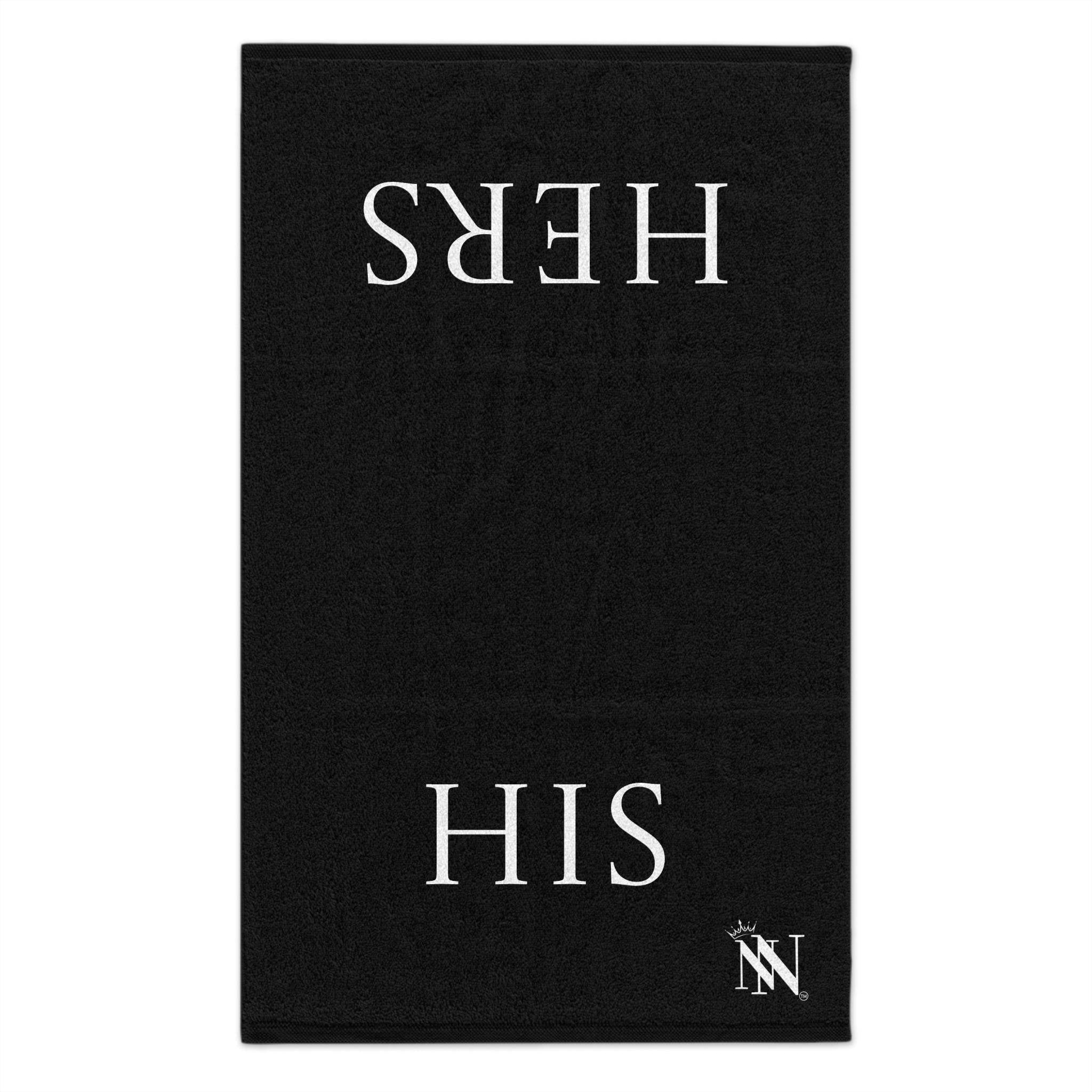 His Hers Shareable Black Mix & Match Soft Sex Towels | Flirty Lovers’ Gifts