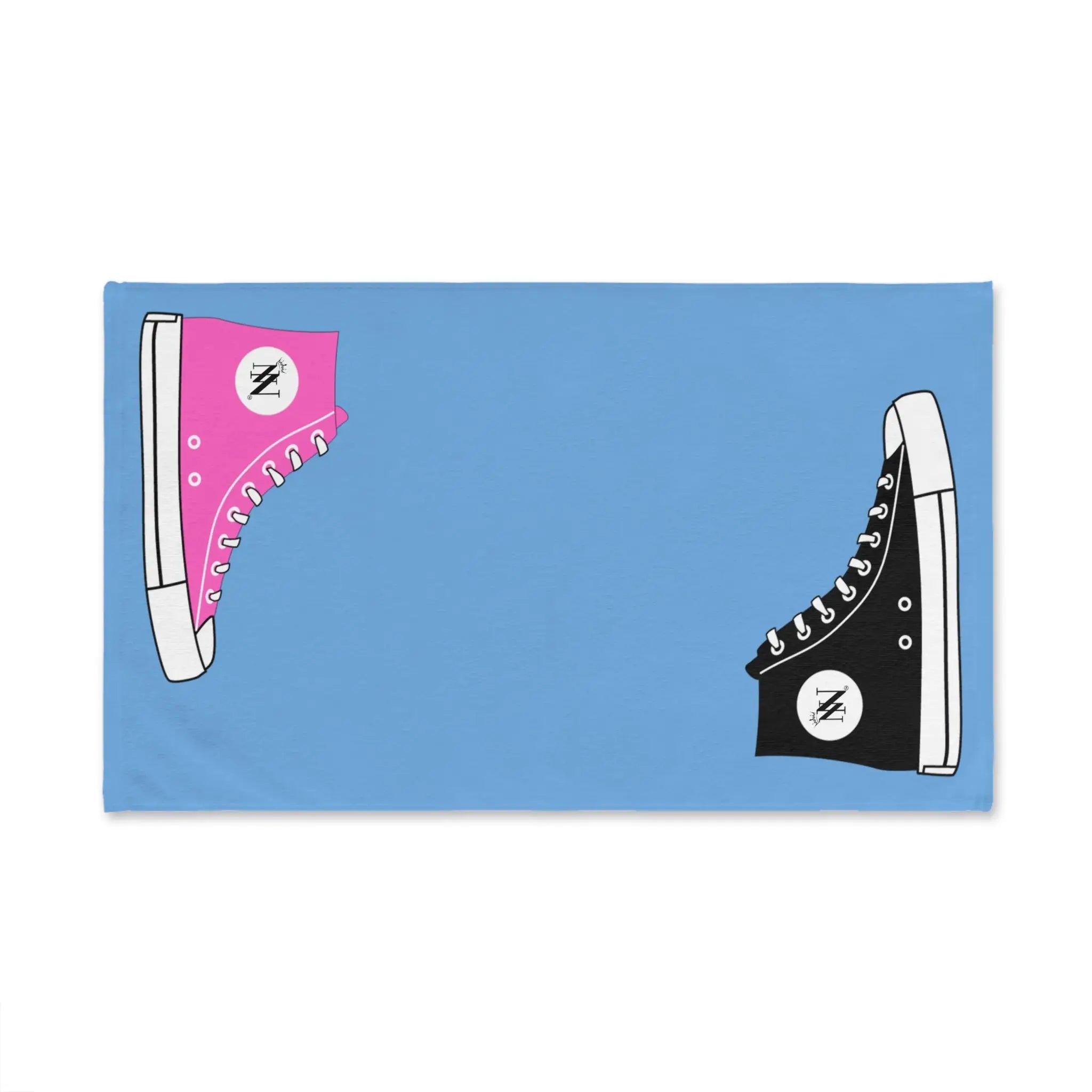 His Hers Sneaker Shareable Light Blue | Mix & Match Original Fun-Flirty Lovers’ Towels