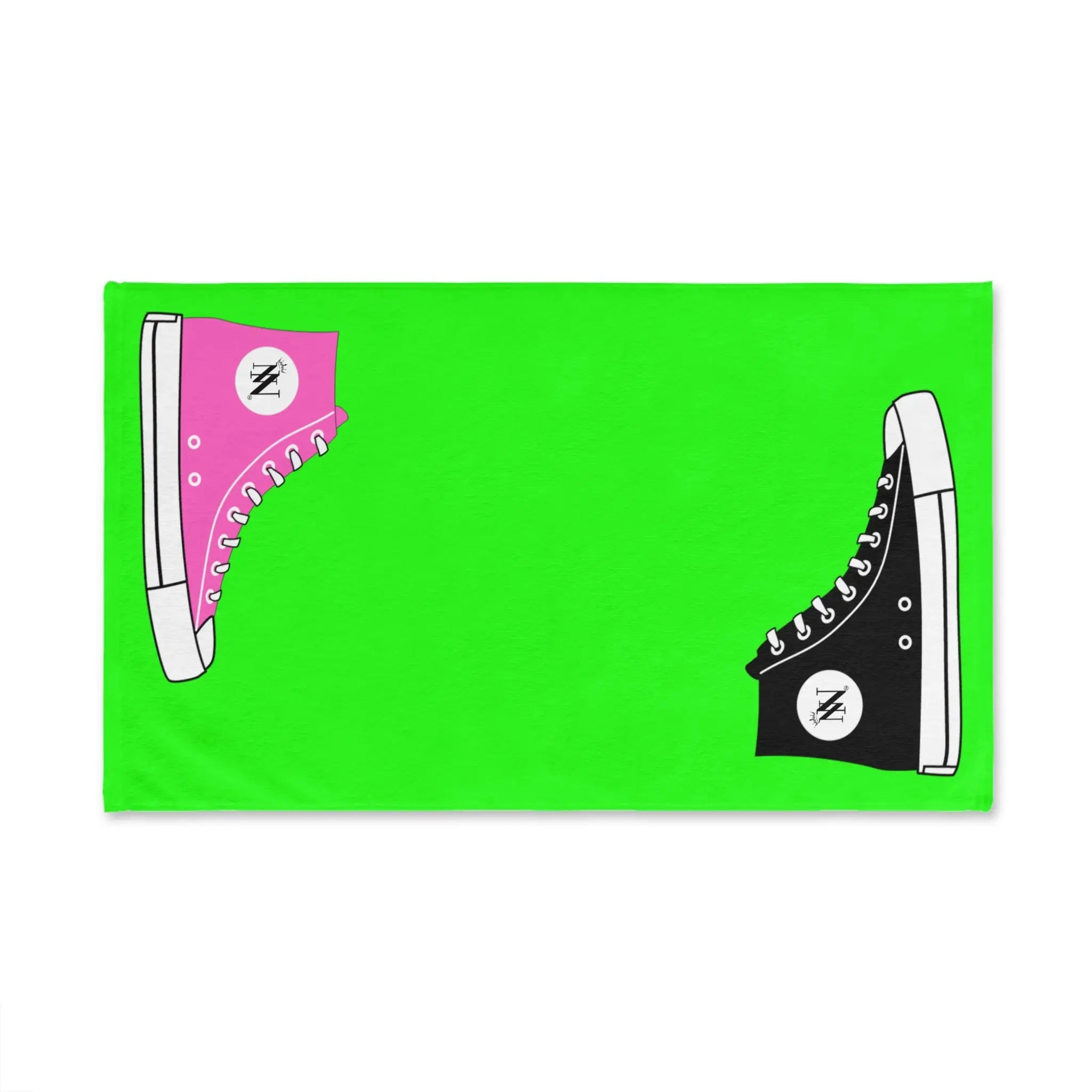 His Hers Sneaker Shareable Neon Green | Mix & Match Original Fun-Flirty Lovers’ Towels