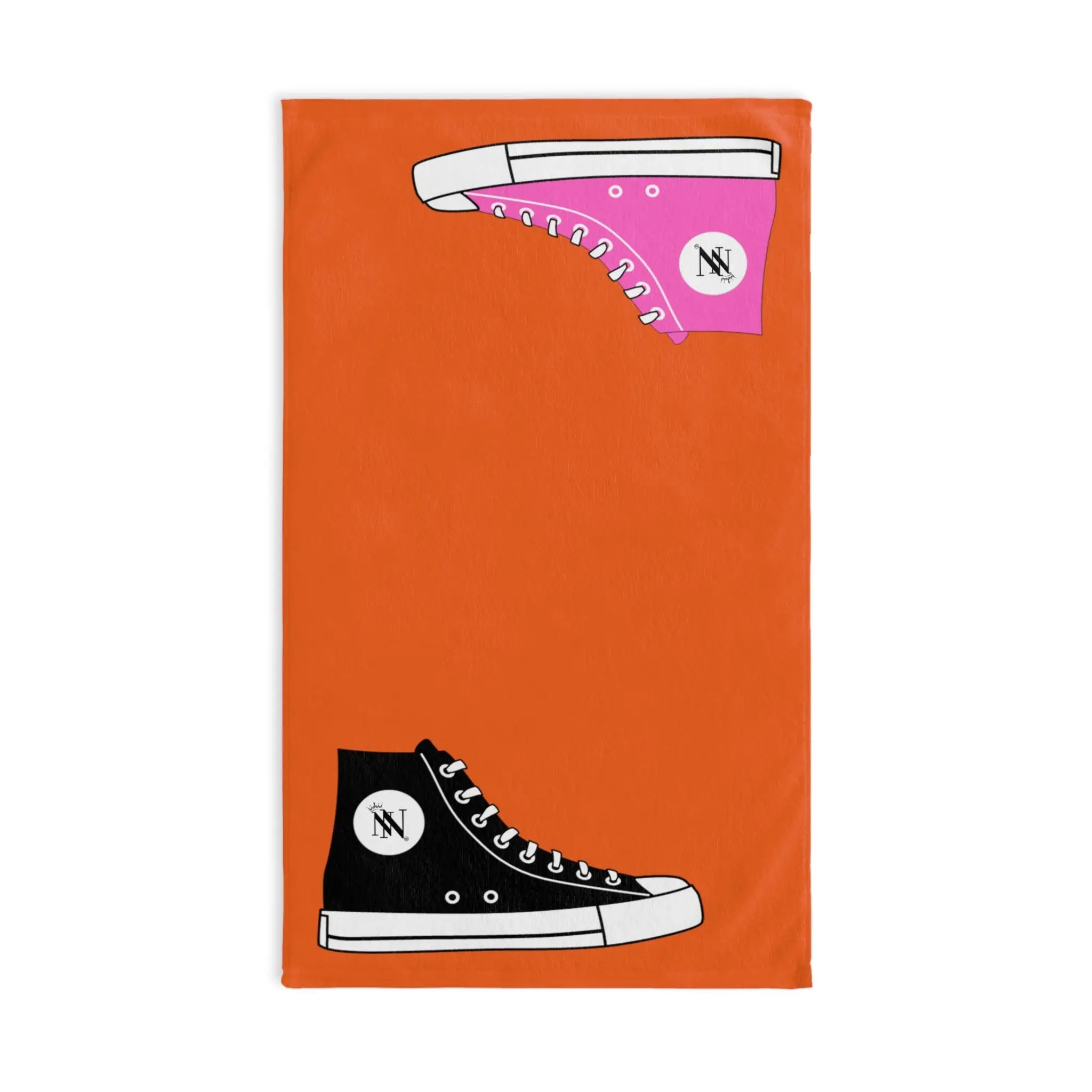 His Hers Sneaker Shareable Orange | Mix & Match Original Fun-Flirty Lovers’ Towels