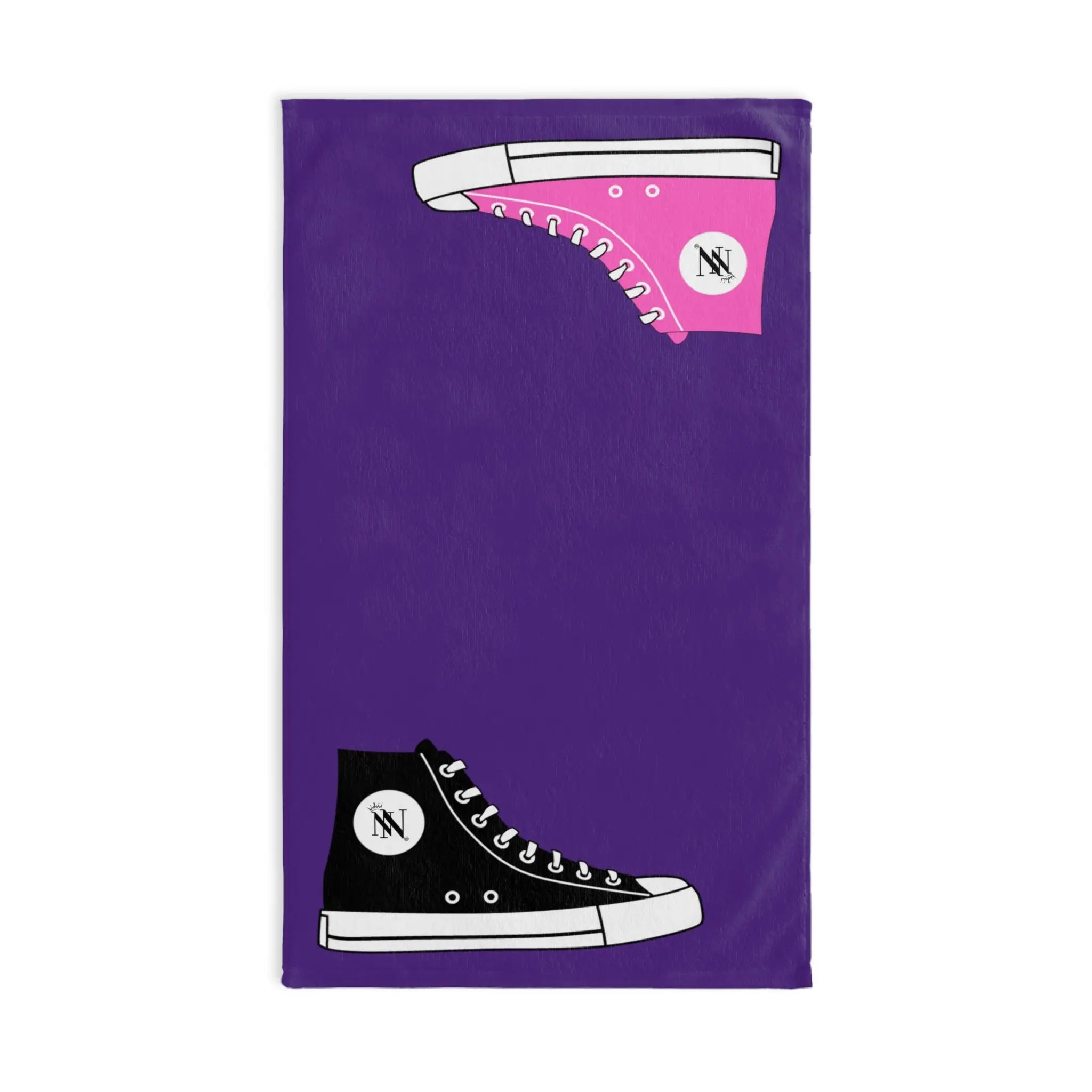 His Hers Sneaker Shareable Purple | Mix & Match Original Fun-Flirty Lovers’ Towels