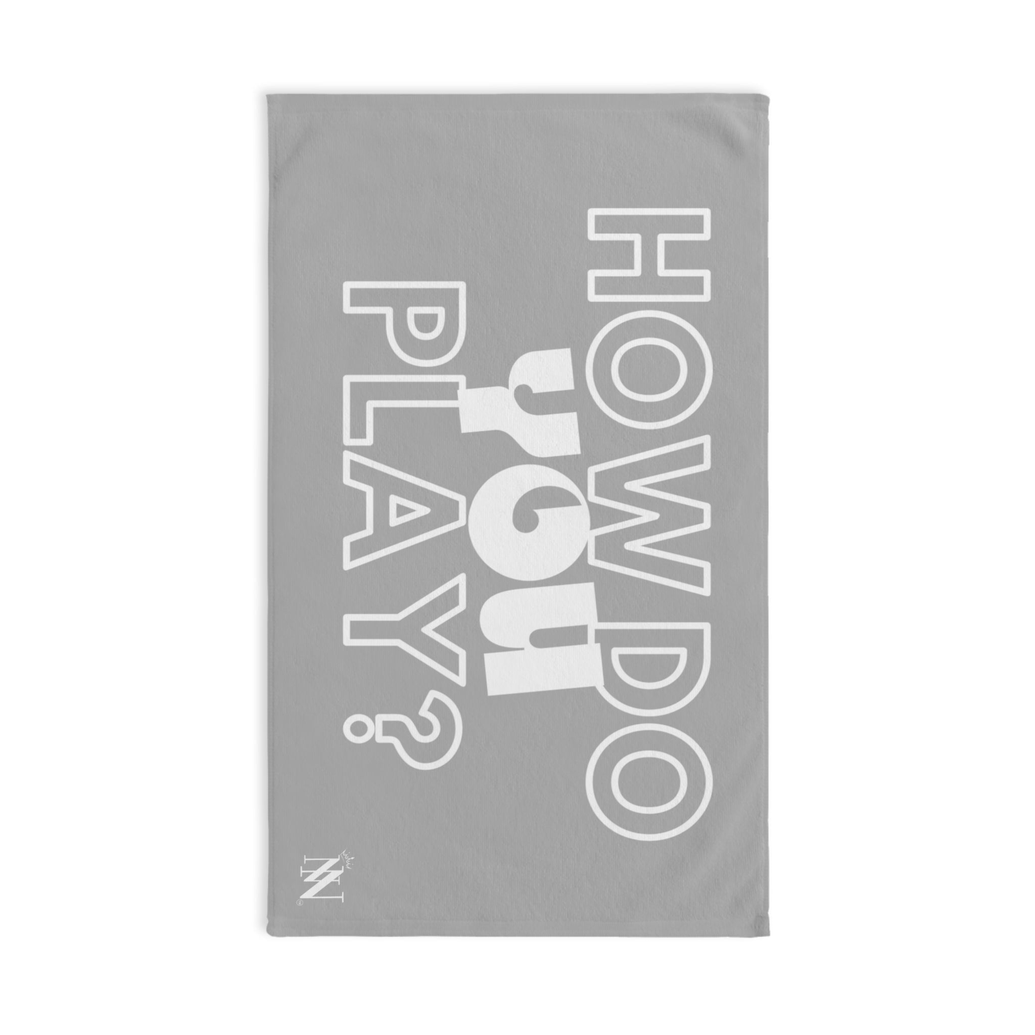 How Do You Play? Light Grey | Mix & Match Original Fun-Flirty Lovers’ Towels