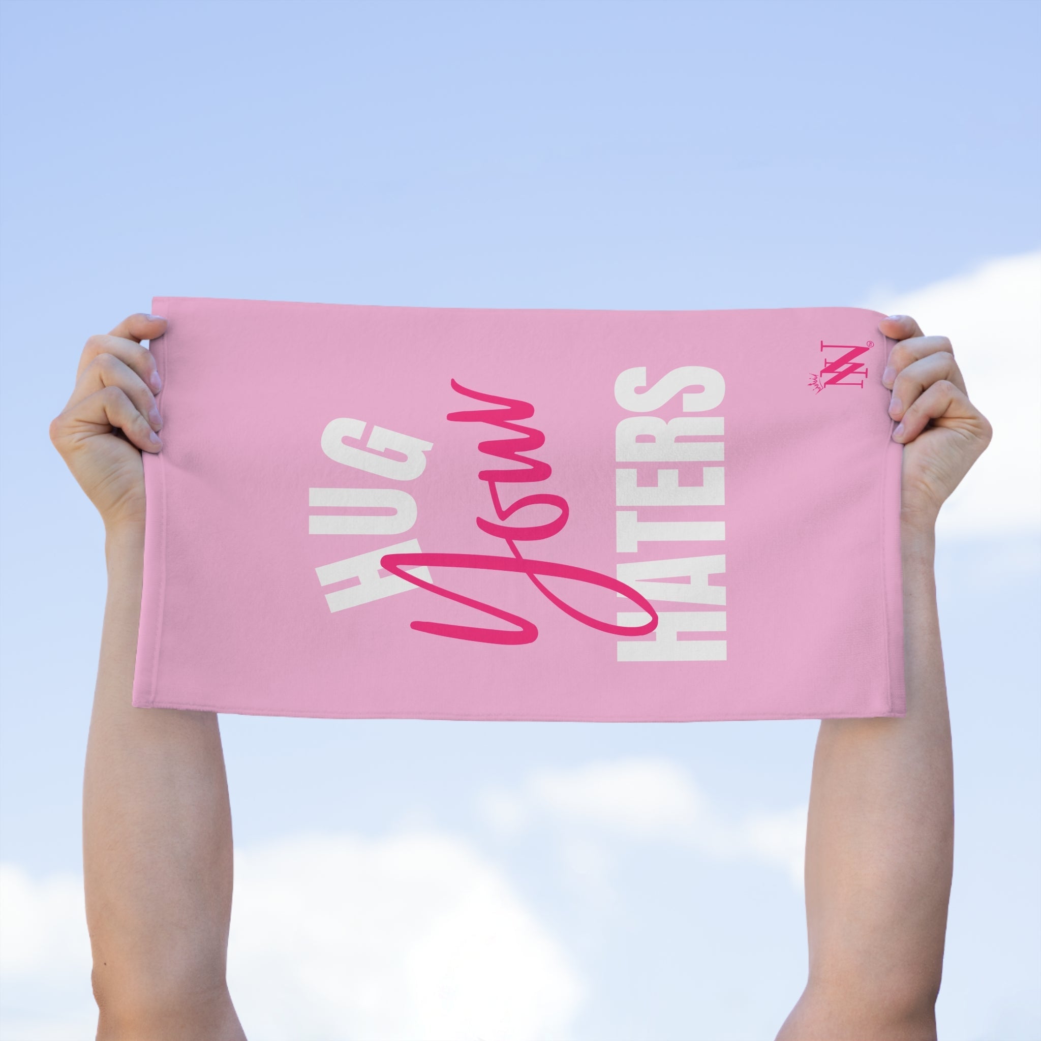 Hug Your Haters Light Pink | Mix & Match Soft Fun-Flirty Lovers’ Towels