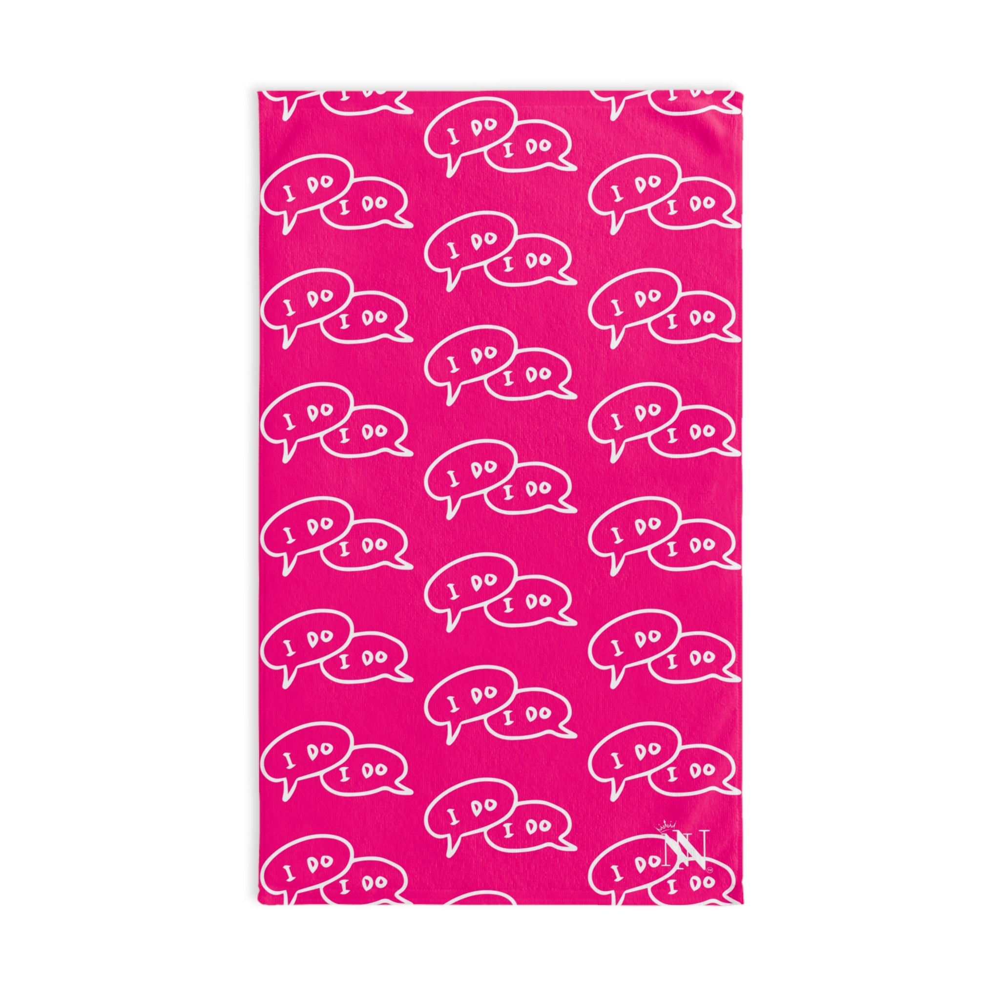 I Do I Do! Pattern Light Grey | Mix & Match Original Fun-Flirty Lovers’ Towels